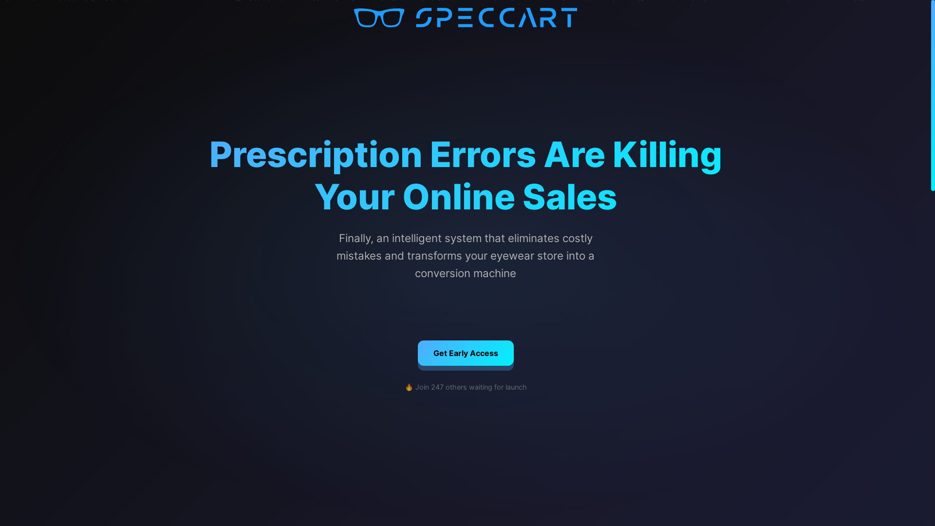 website screenshot of https://speccart-com-landing-page.pages.dev/