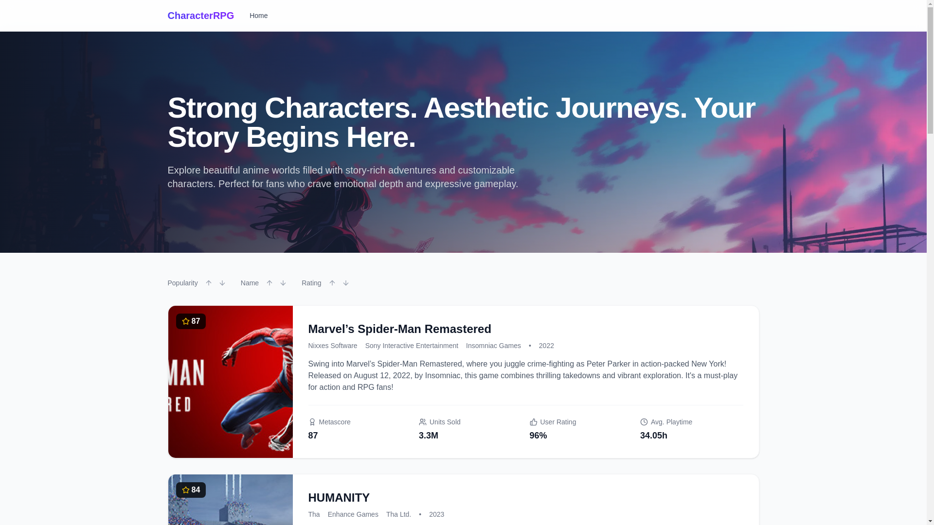 website screenshot of https://character-driven-anime-rpg.pages.dev/