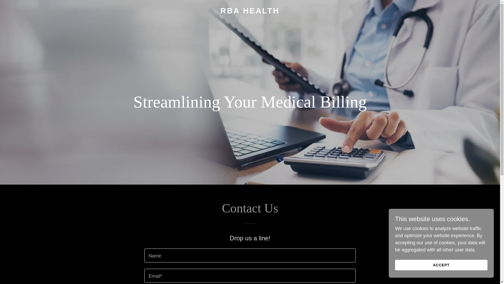 website screenshot of https://rbahealth.com/