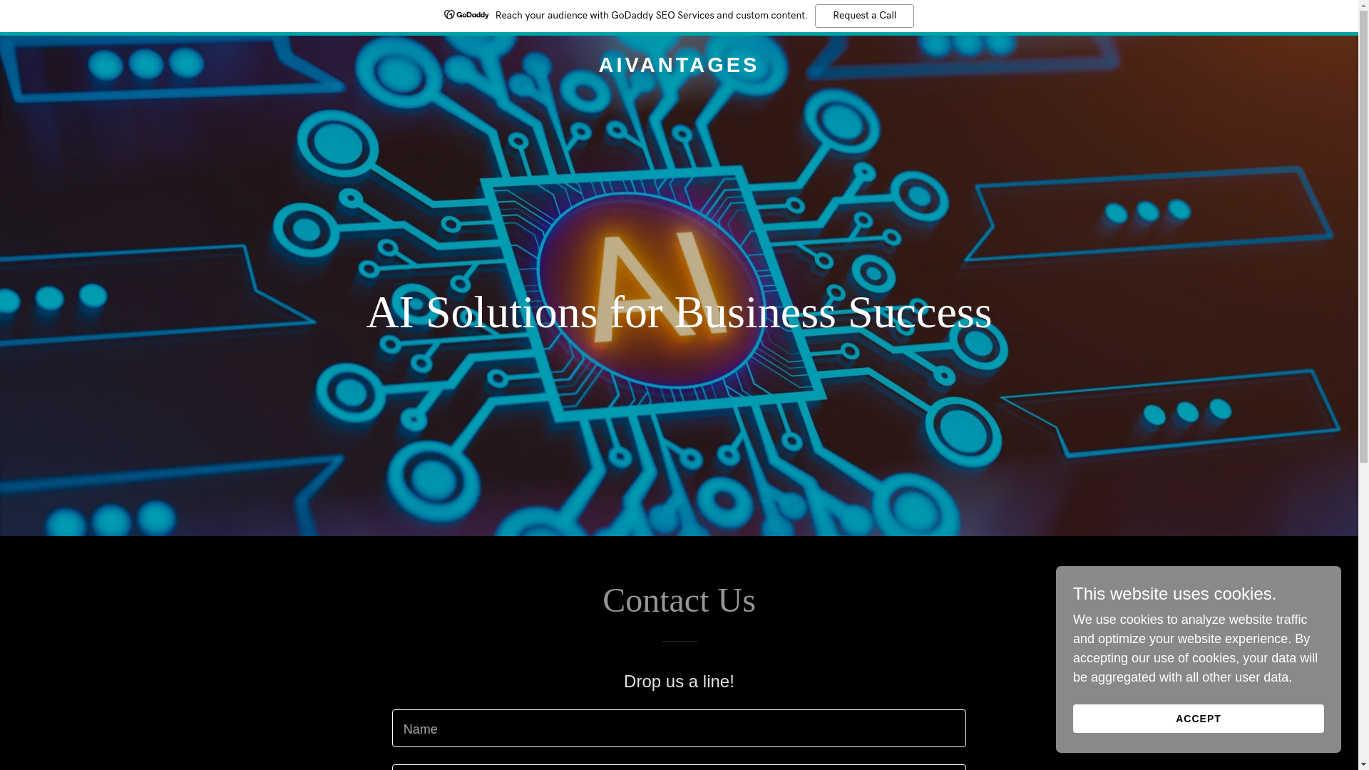 website screenshot of https://aivantages.io/