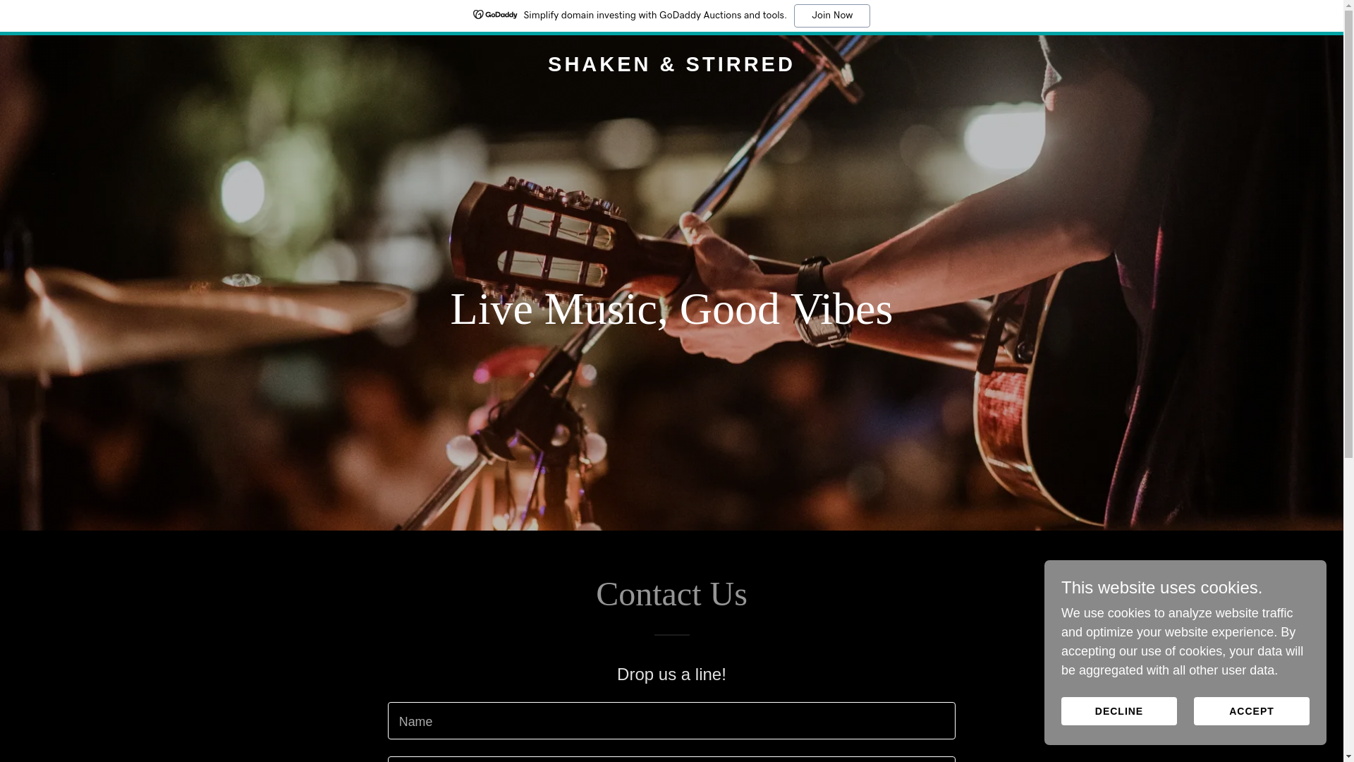 website screenshot of https://shaken-stirred.co.uk/