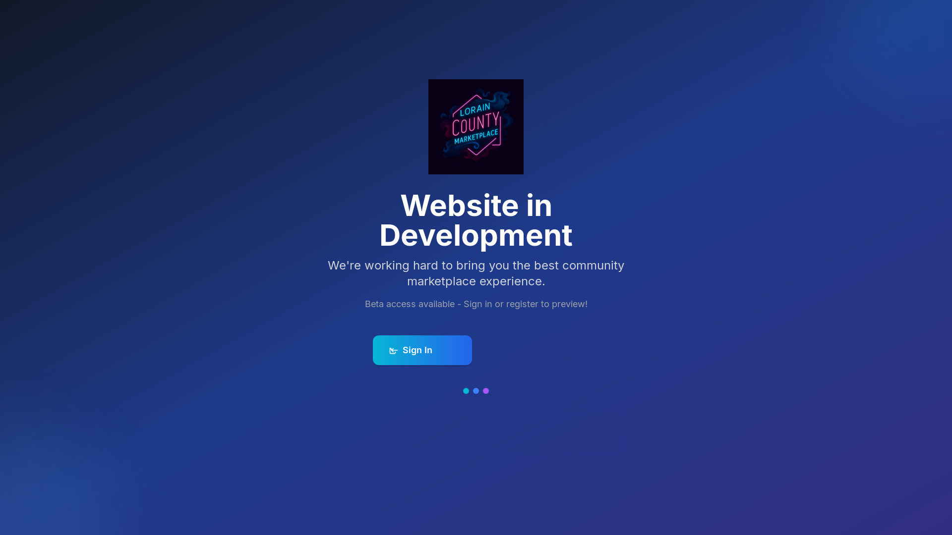 website screenshot of https://loraincountymarketplaceweb.pages.dev/