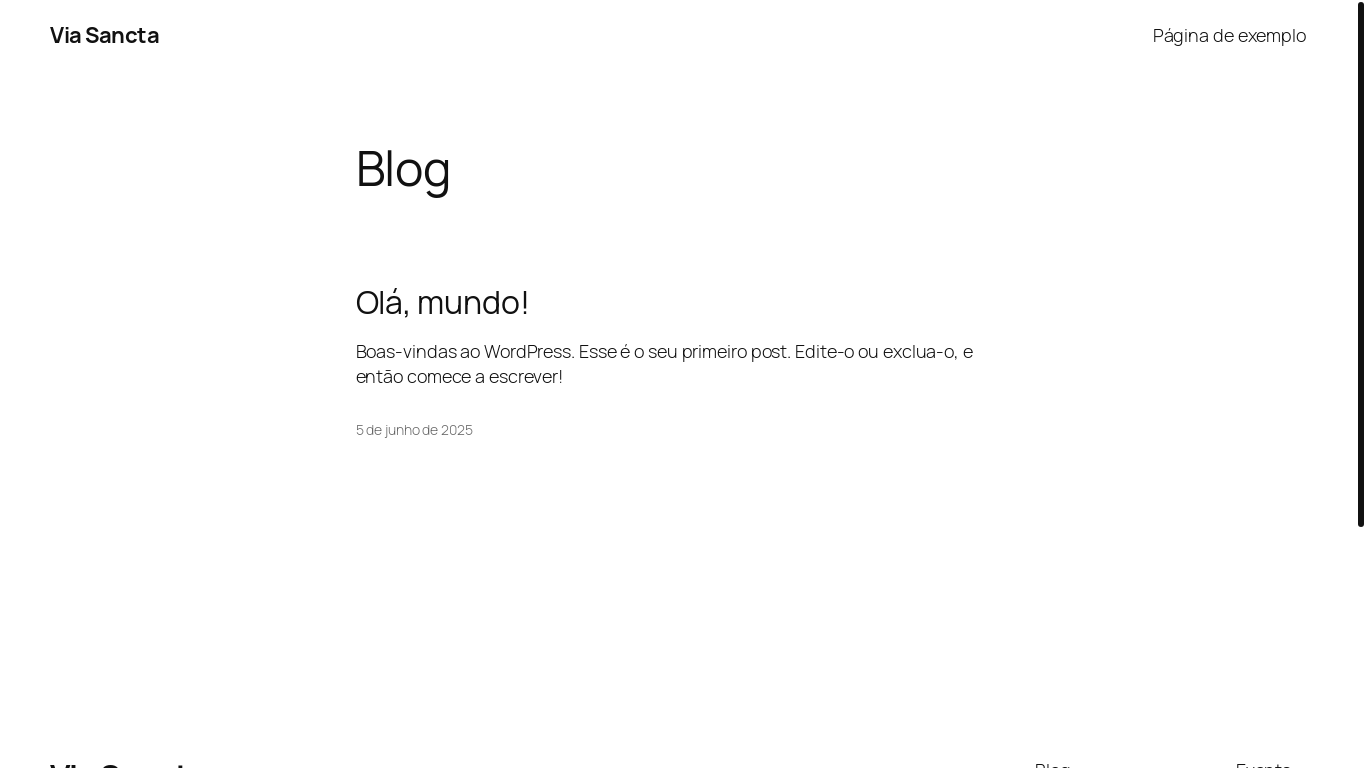 website screenshot of https://viasancta.com.br/