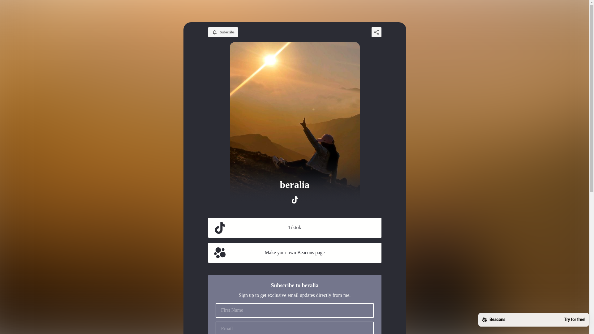 website screenshot of https://beralia.store/