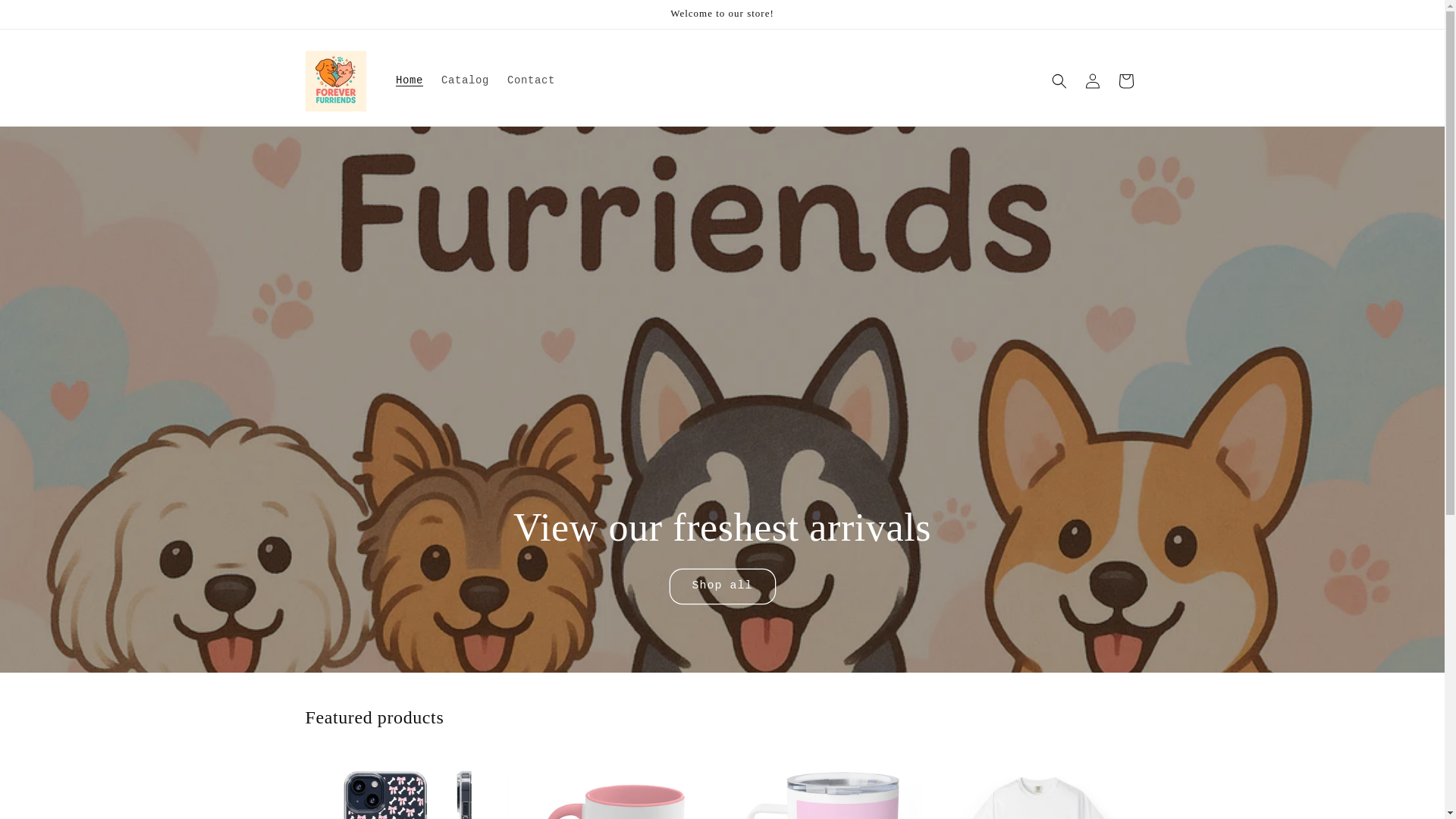 website screenshot of https://foreverfurriends.store/