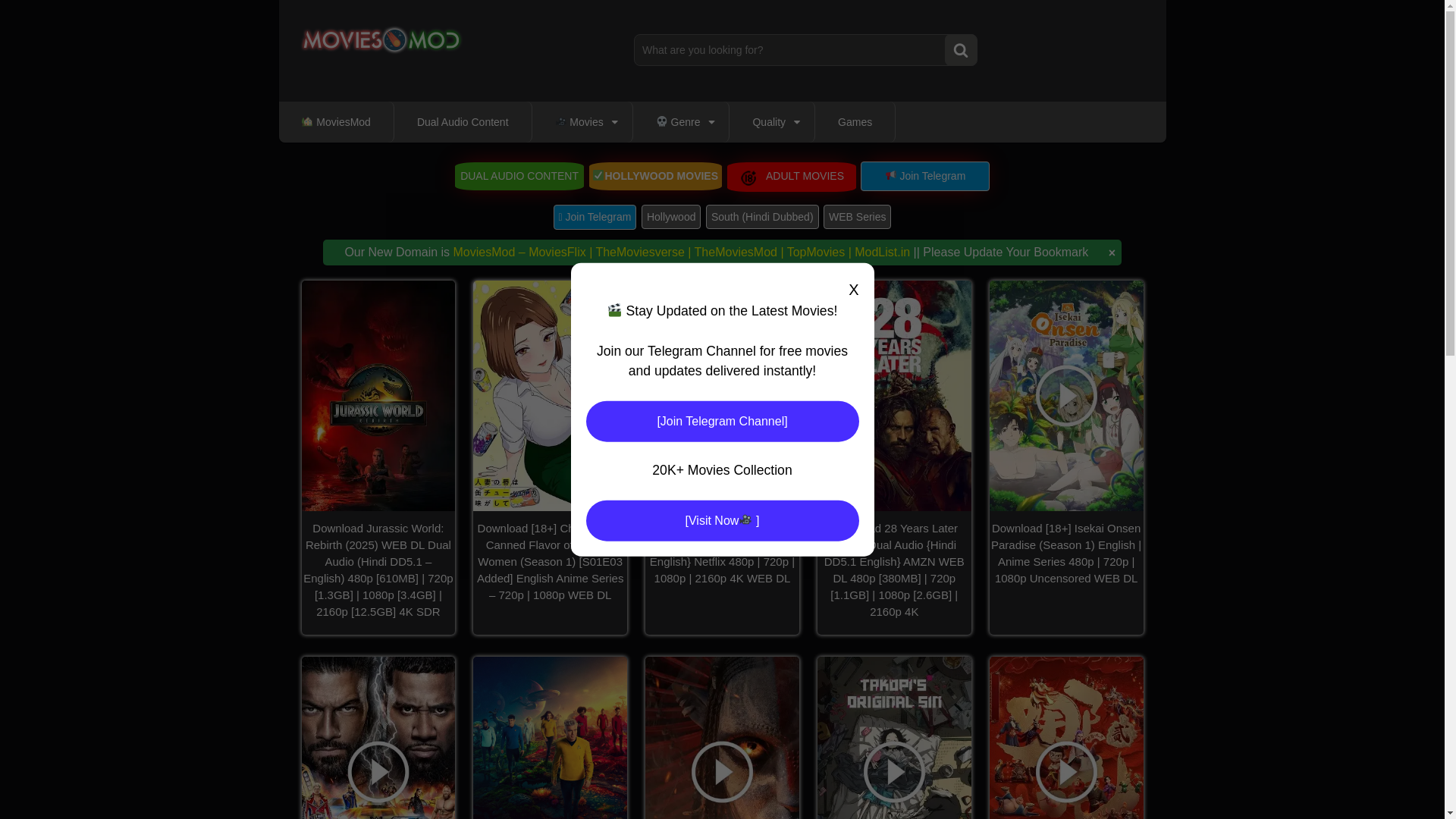 website screenshot of https://moviesmod3.shop/