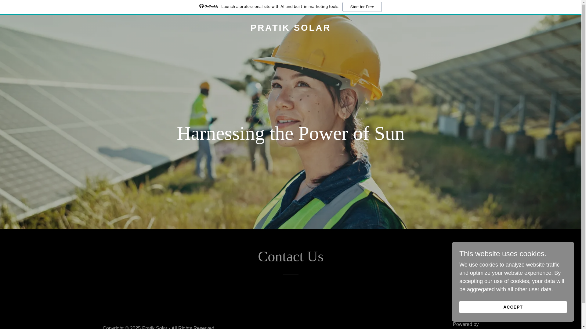 website screenshot of https://pratiksolar.in/