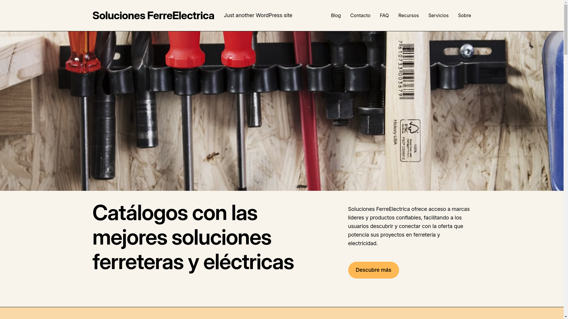 website screenshot of https://solucionesferreelectrica.com/