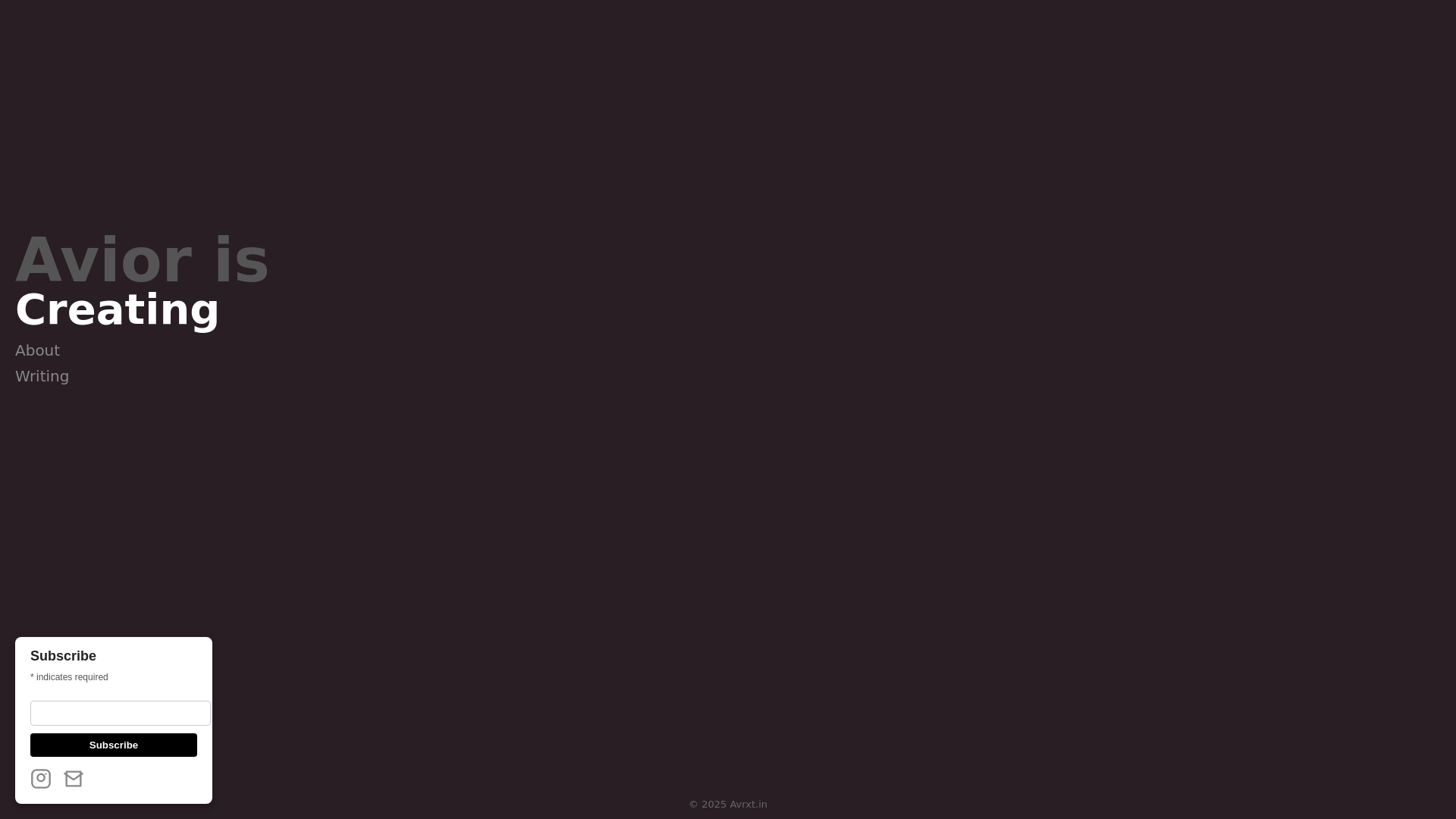 website screenshot of https://avrxt-eno.pages.dev/