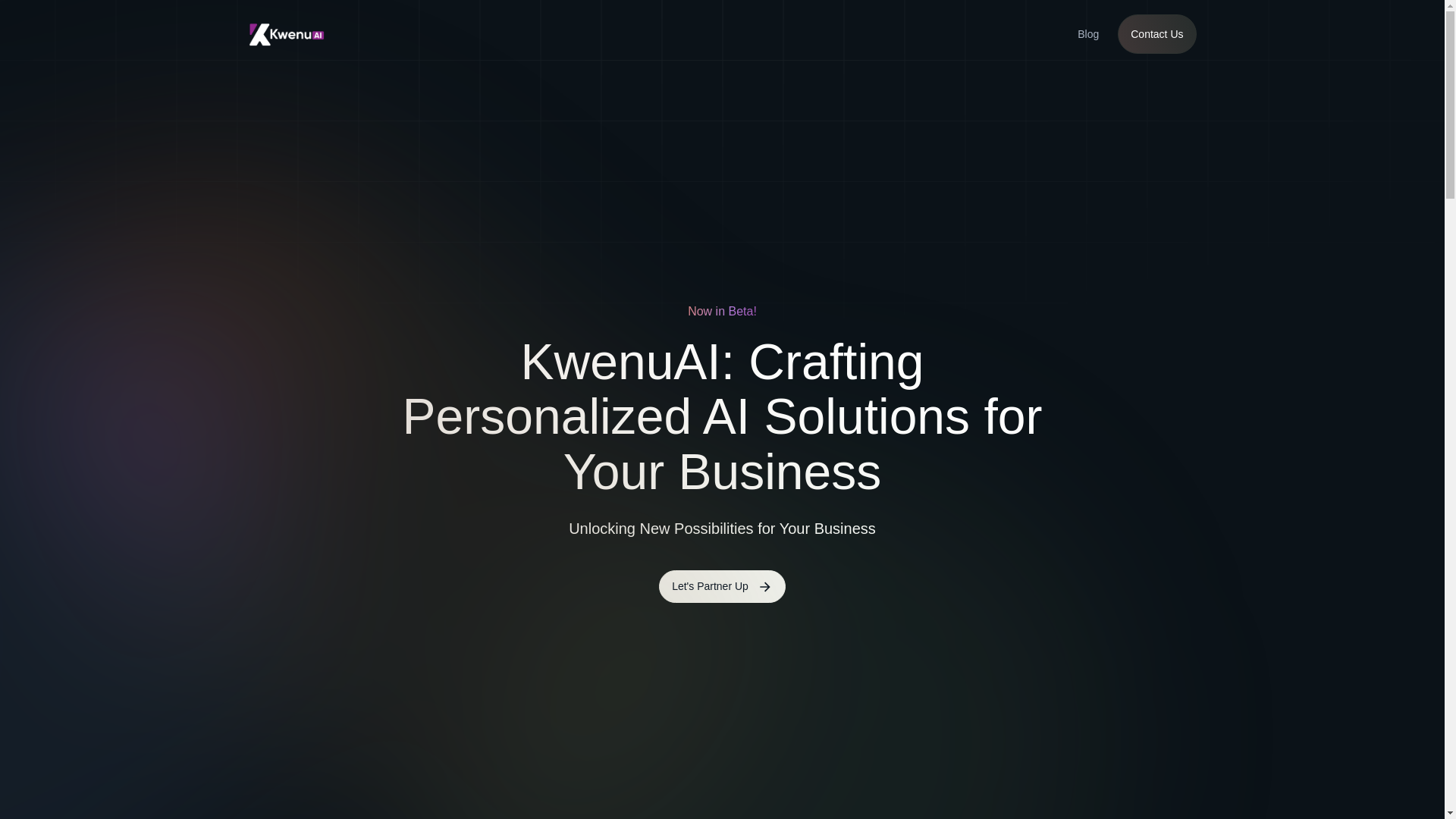 website screenshot of https://kwenuai-frontend.pages.dev/