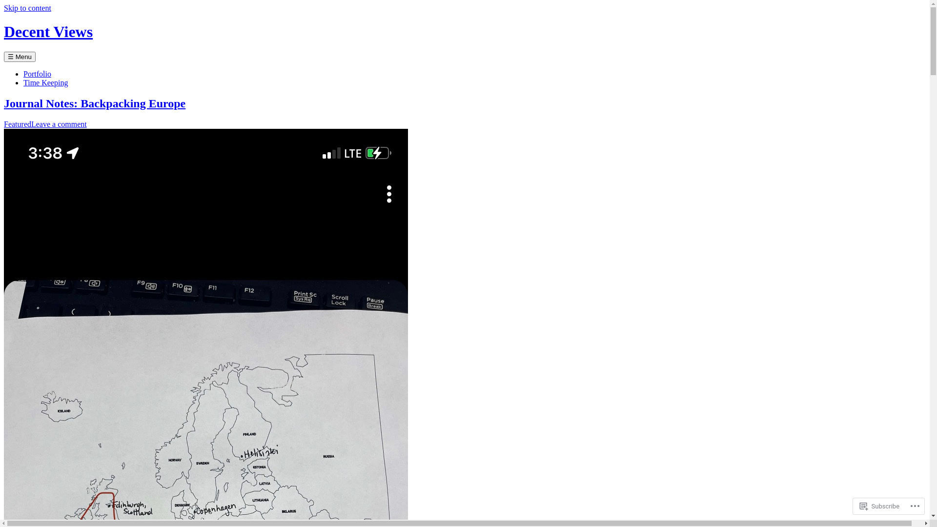 website screenshot of https://decentviews.me/