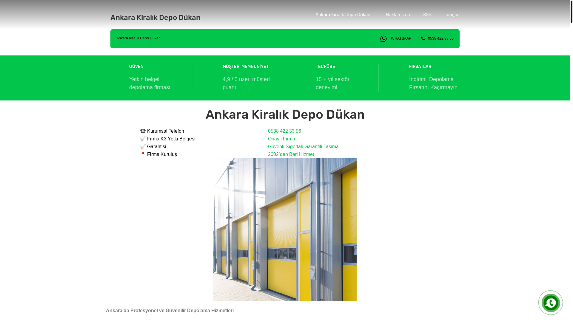 website screenshot of https://ankarakiralikdepodukan.com.tr/