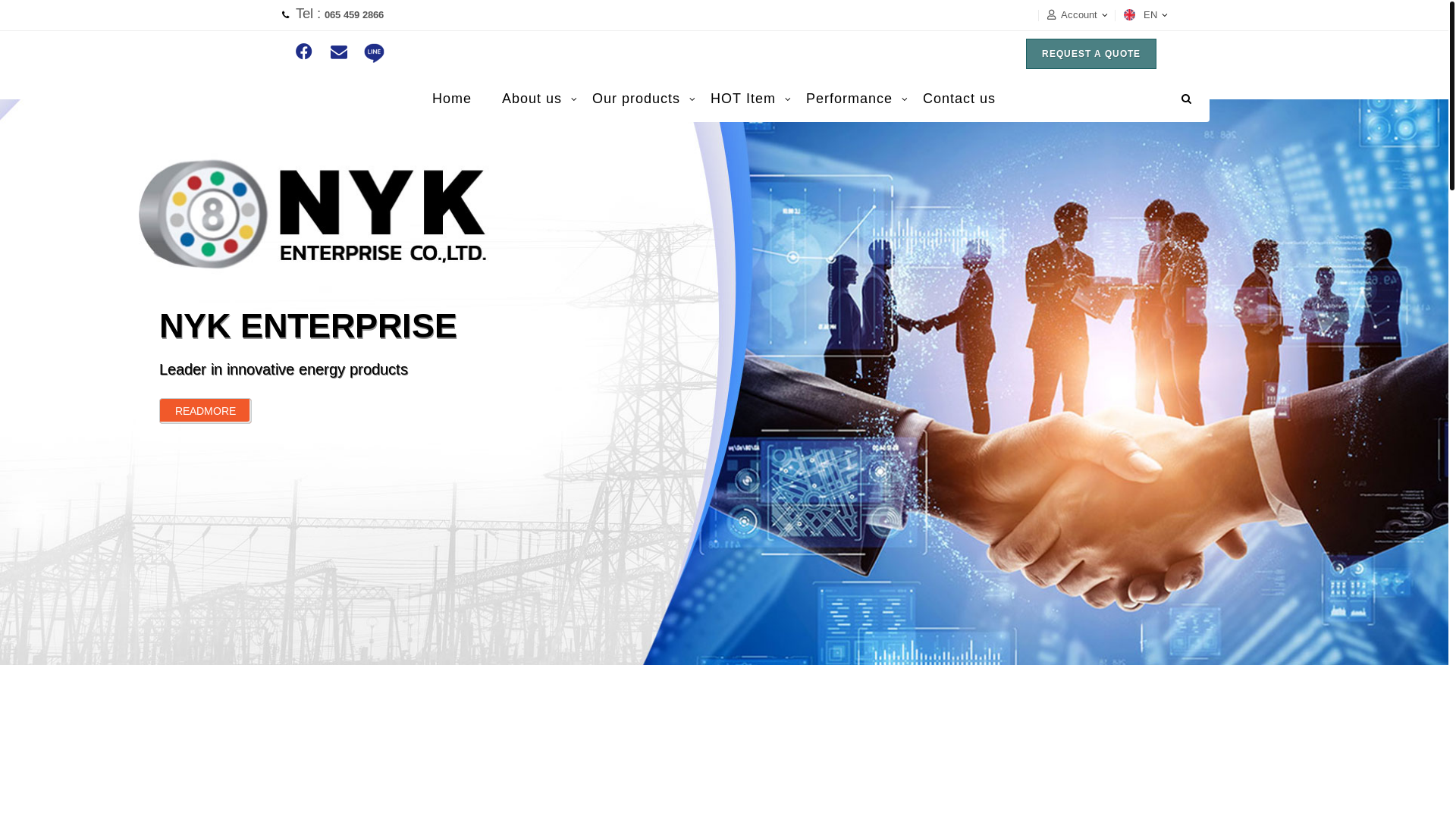 website screenshot of https://nykenterprise.co.th/