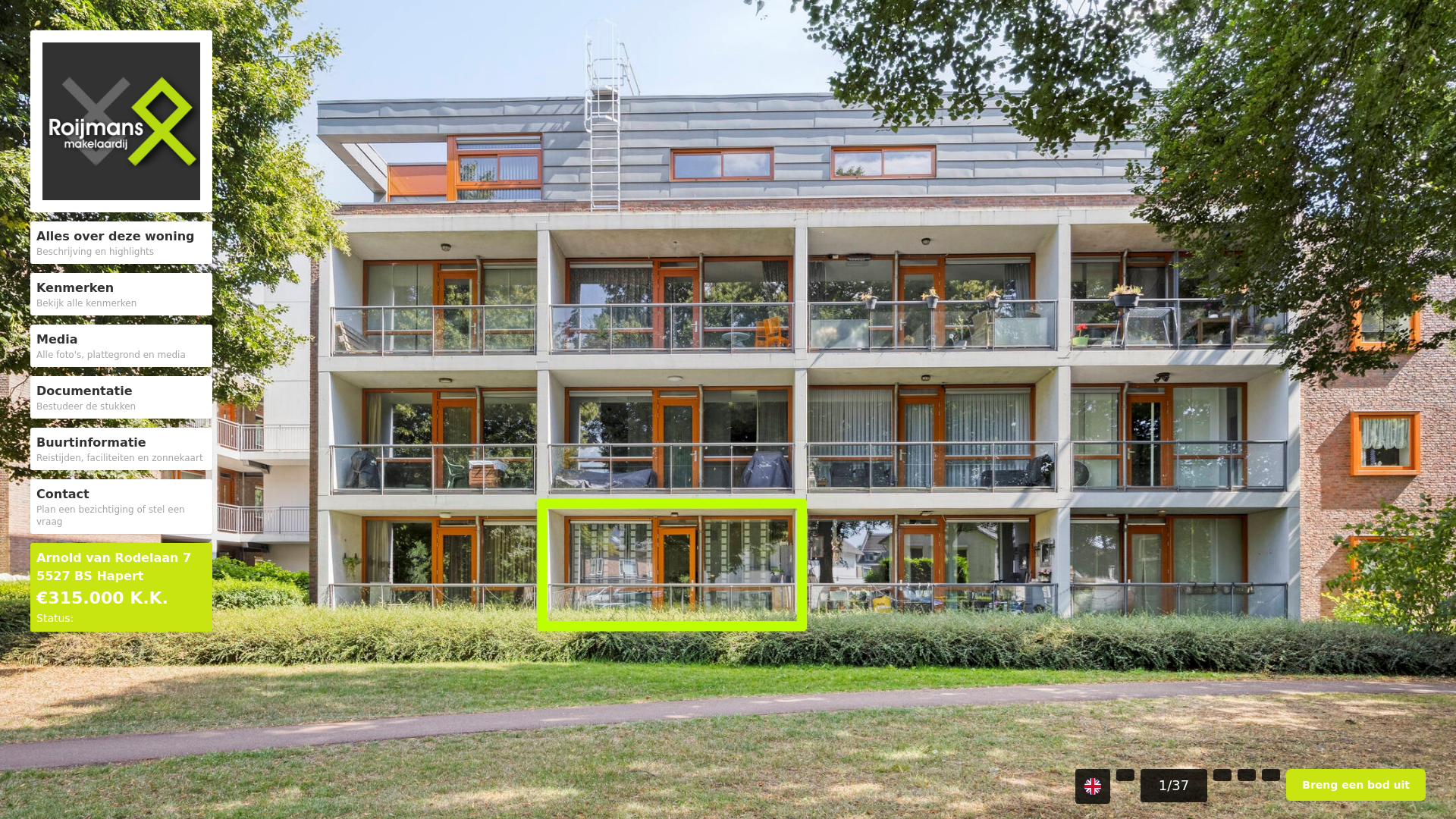 website screenshot of https://arnoldvanrodelaan7.nl/