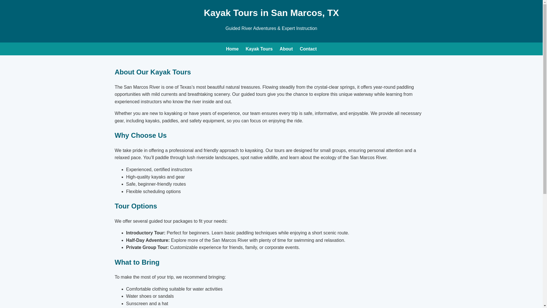 website screenshot of https://best-kayak-tours-and-rentals.pages.dev/