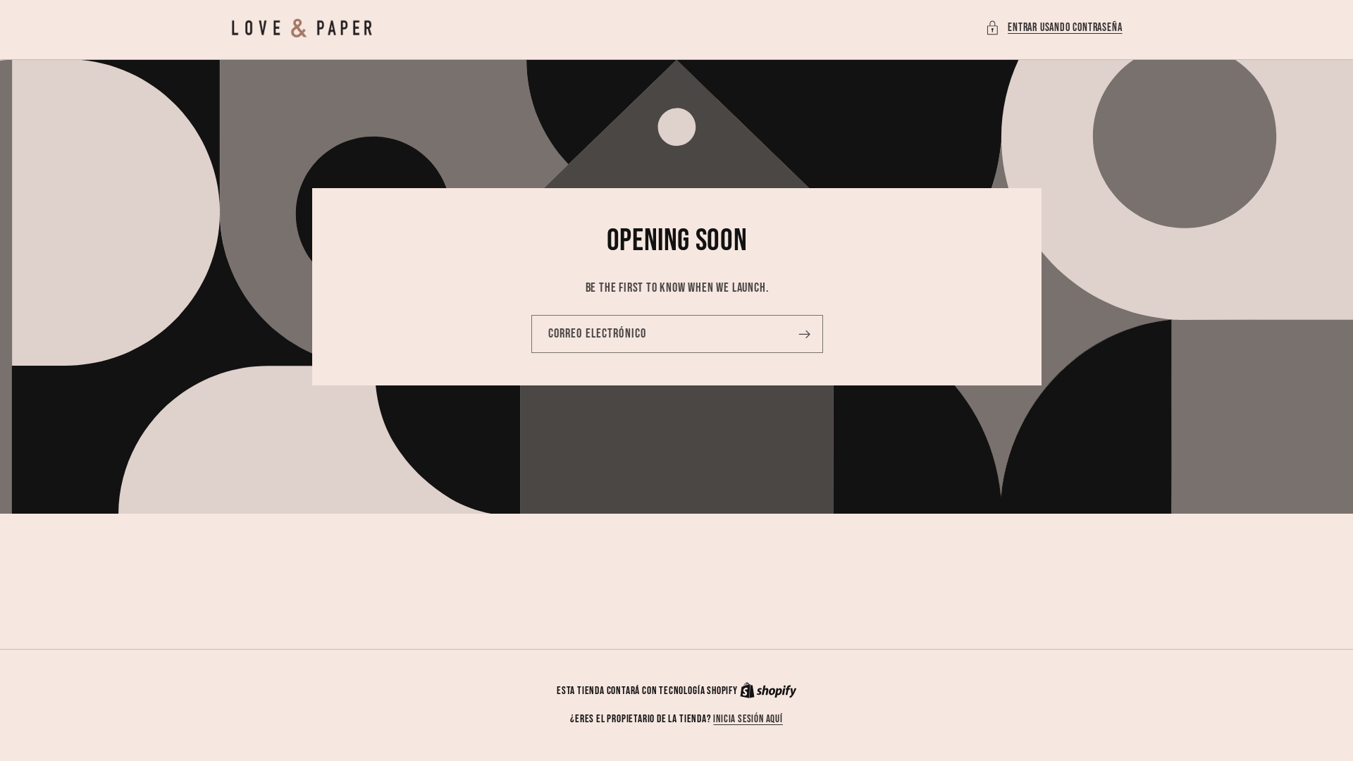website screenshot of https://loveandpaper.es/