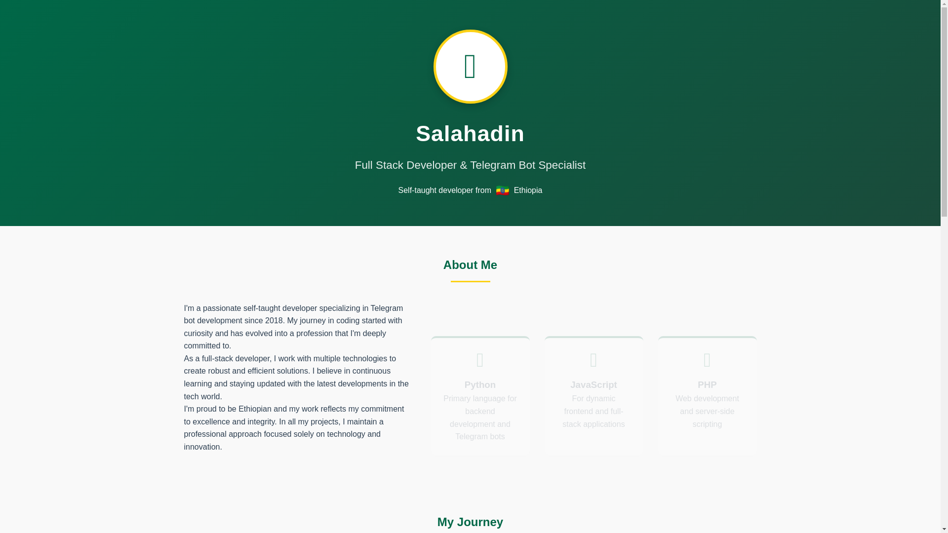 website screenshot of https://salah-bio.pages.dev/