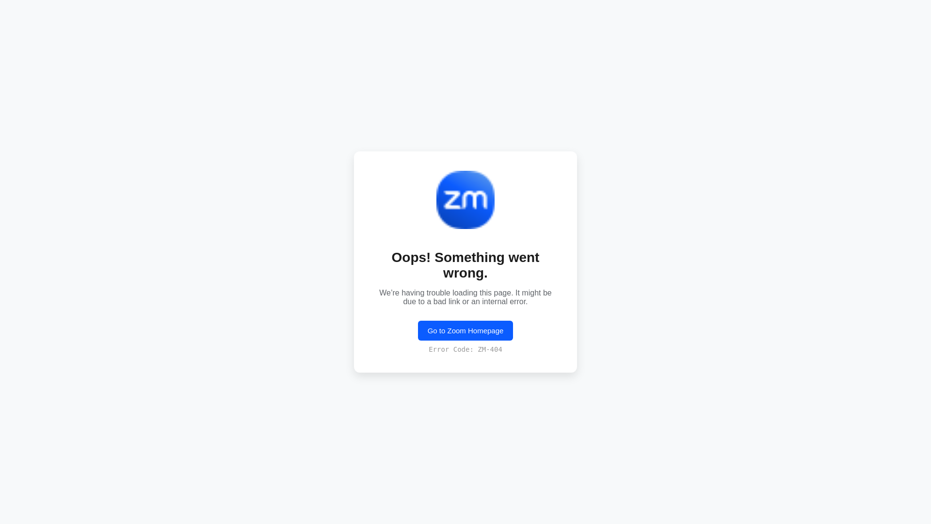 website screenshot of https://zoomerror.pages.dev/