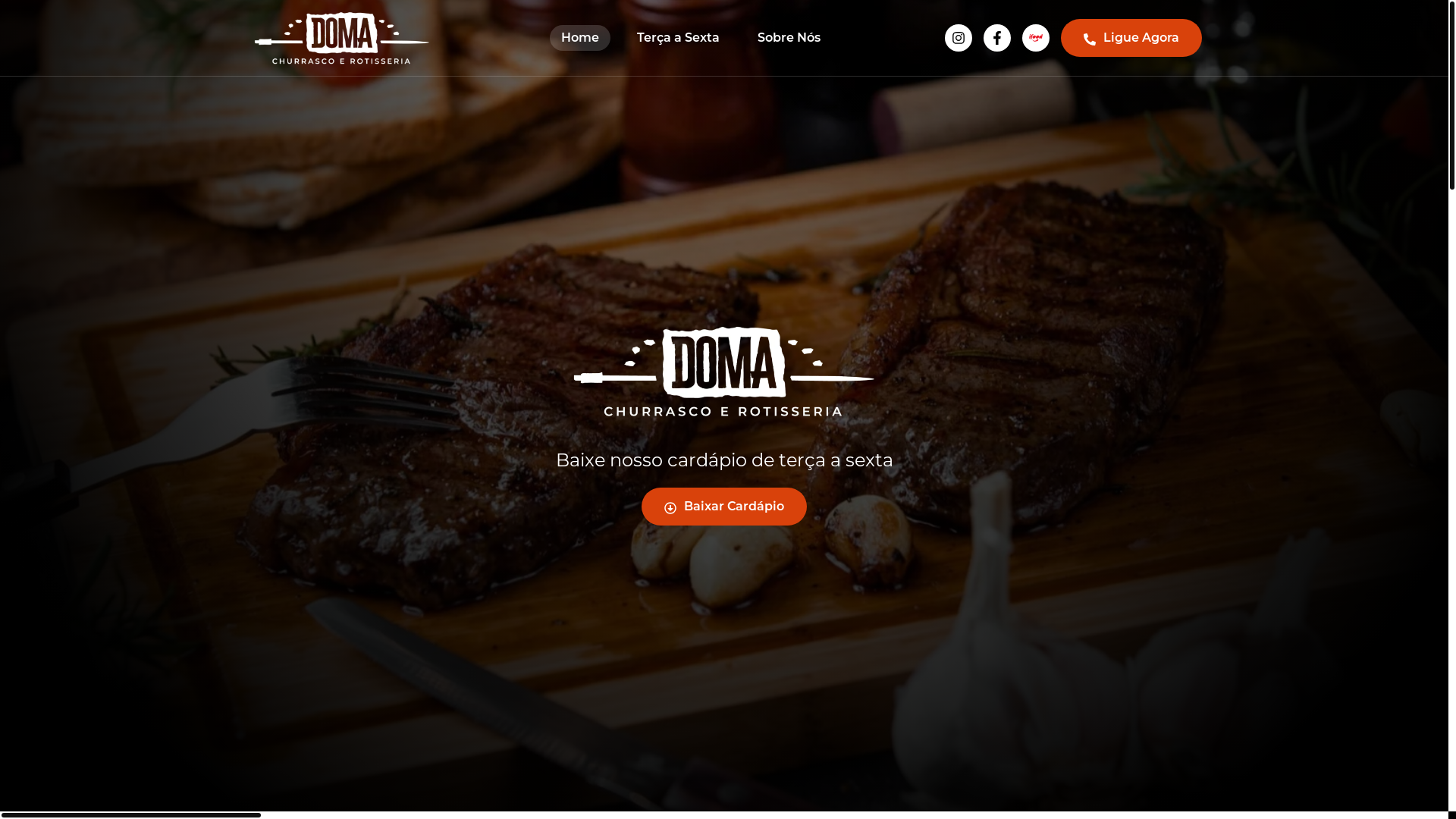 website screenshot of https://domachurrascoerotisseria.com.br/