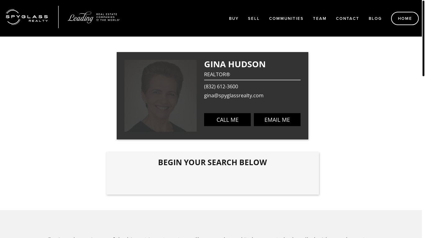 website screenshot of https://thehudsonhomegroup.com/