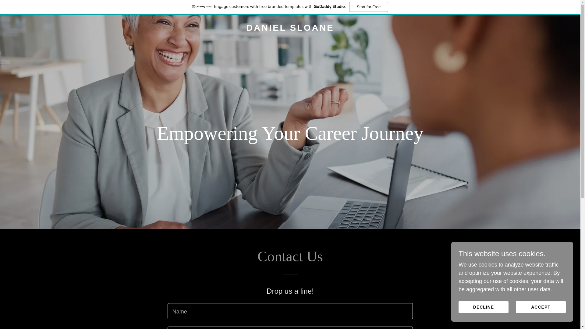website screenshot of https://danielsloane.com/