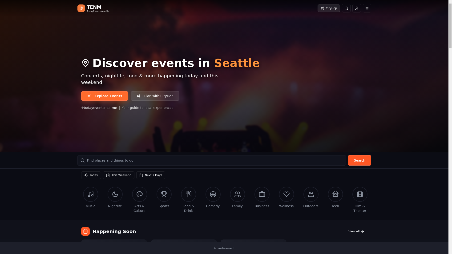 website screenshot of https://todayeventsnearme.com/