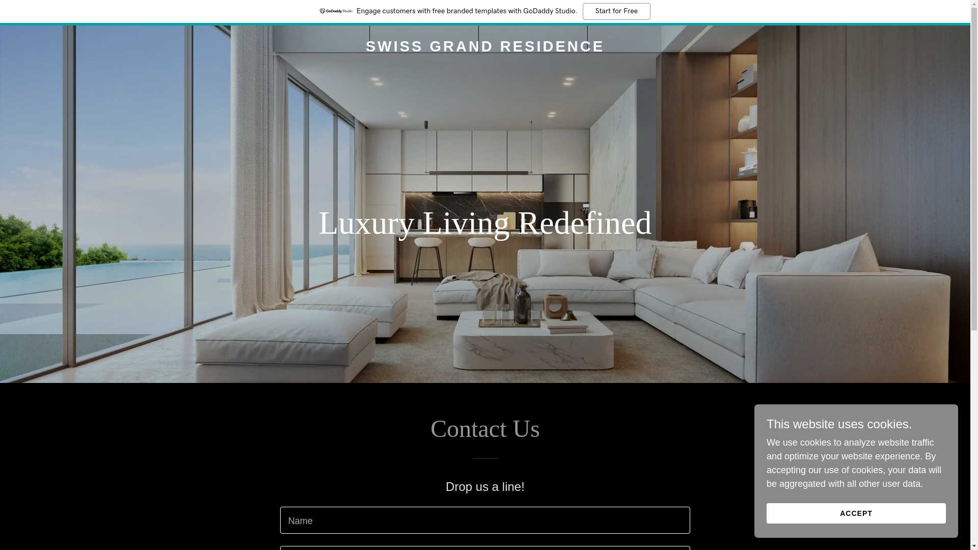 website screenshot of https://swissgrandresidence.com/