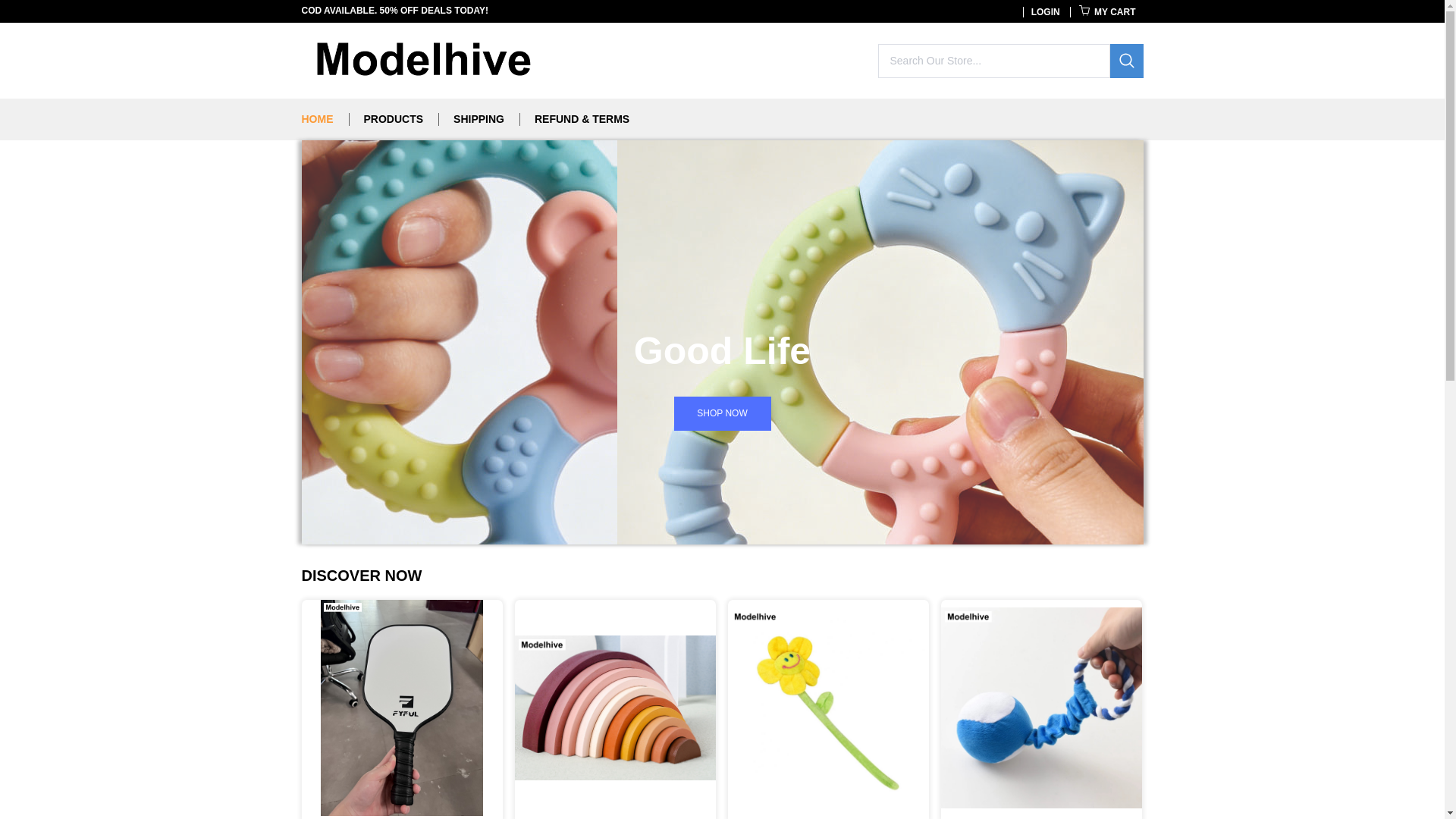 website screenshot of https://modelhive-product.store/