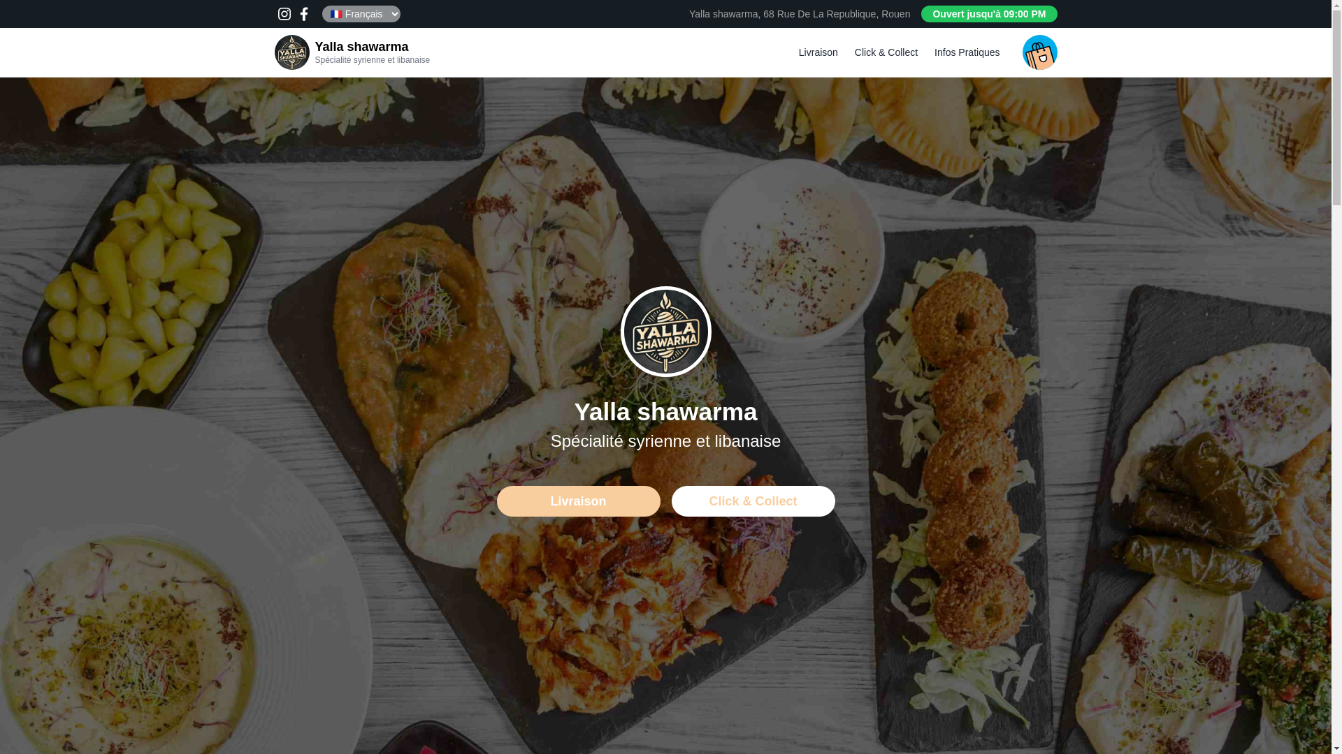website screenshot of https://yalla-shawarma.fr/