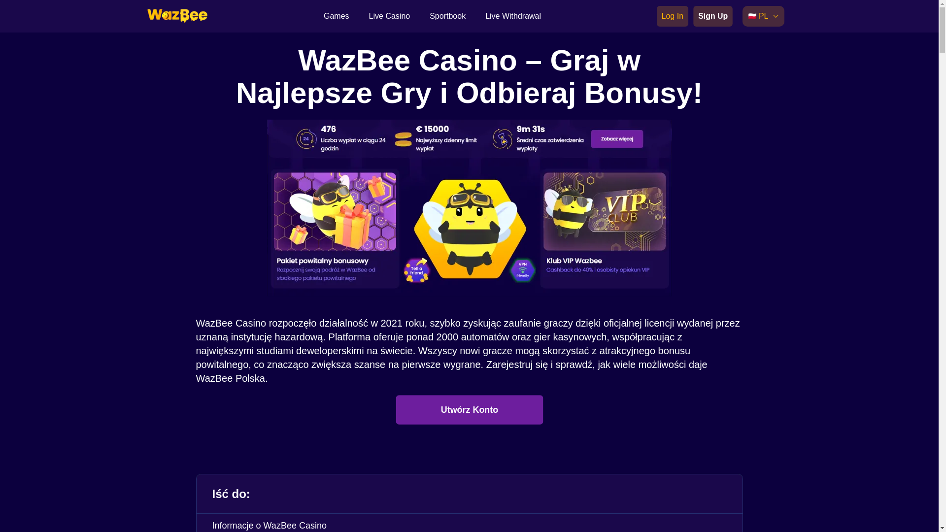 website screenshot of https://wazbeecasino-eu-8839.pages.dev/