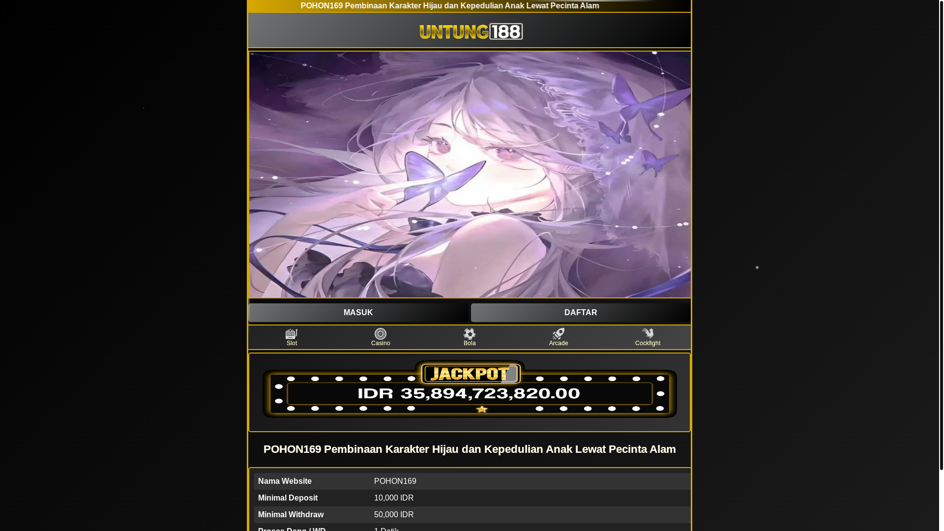 website screenshot of https://pohon169-bkp.pages.dev/