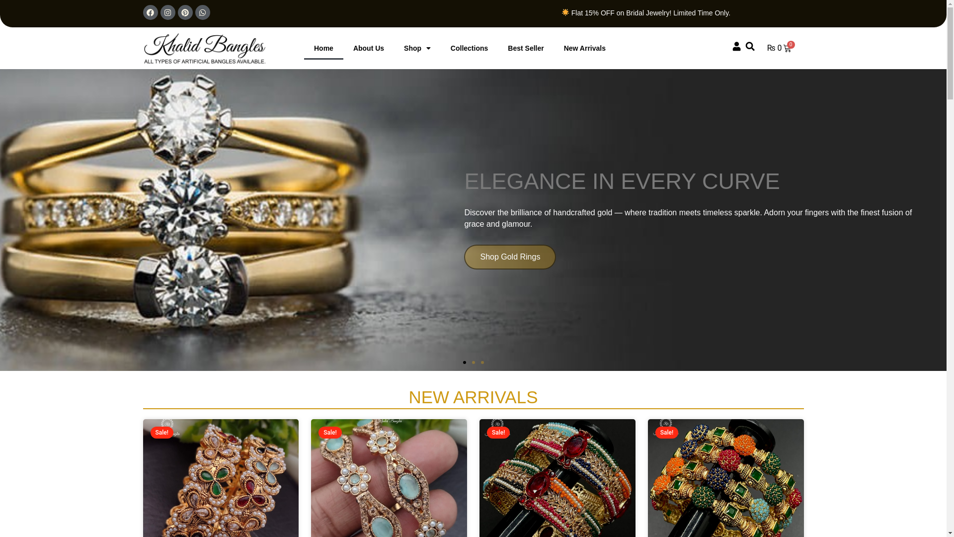 website screenshot of https://khalidbangles.com/