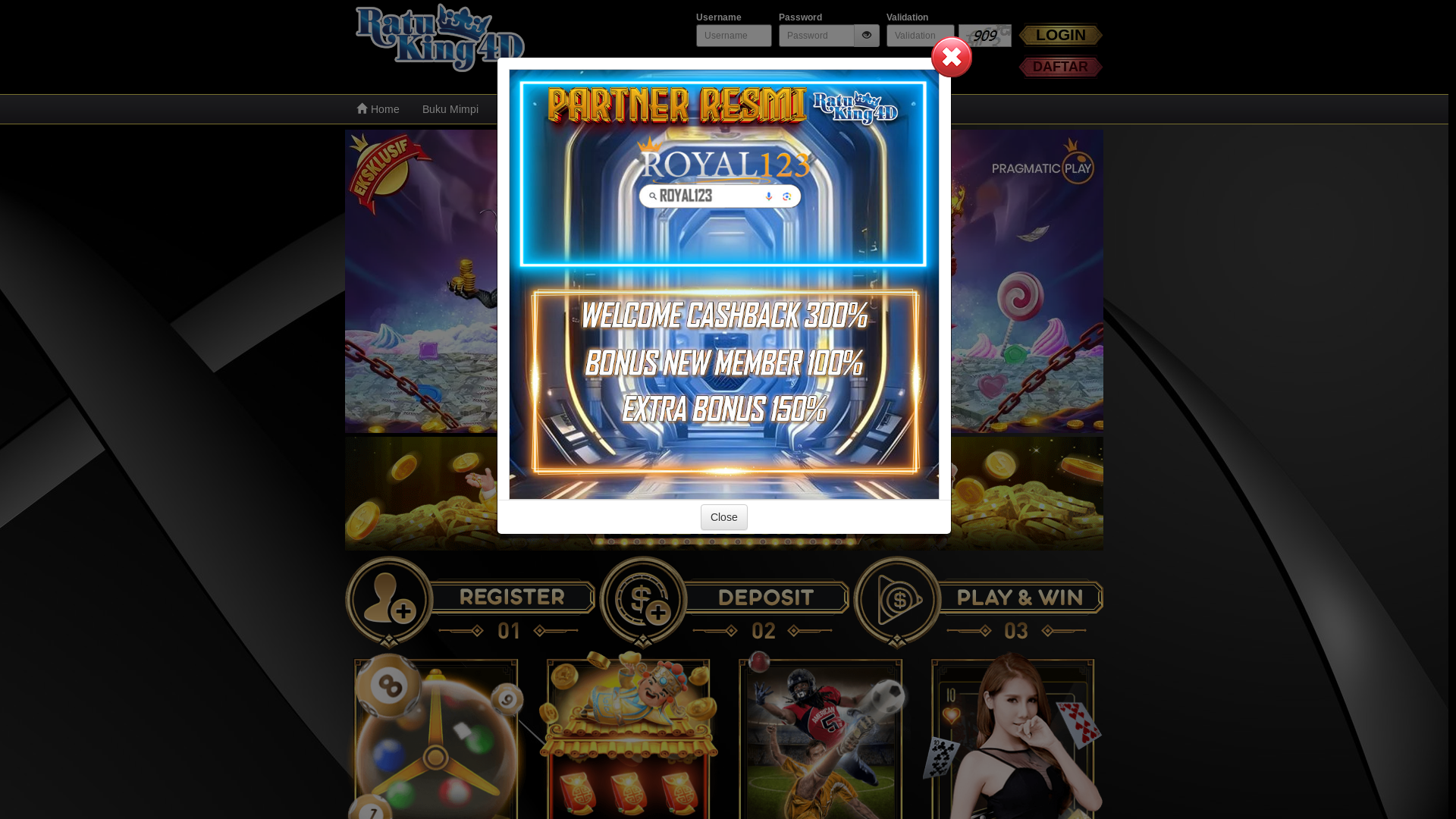 website screenshot of https://ratukingde.com/