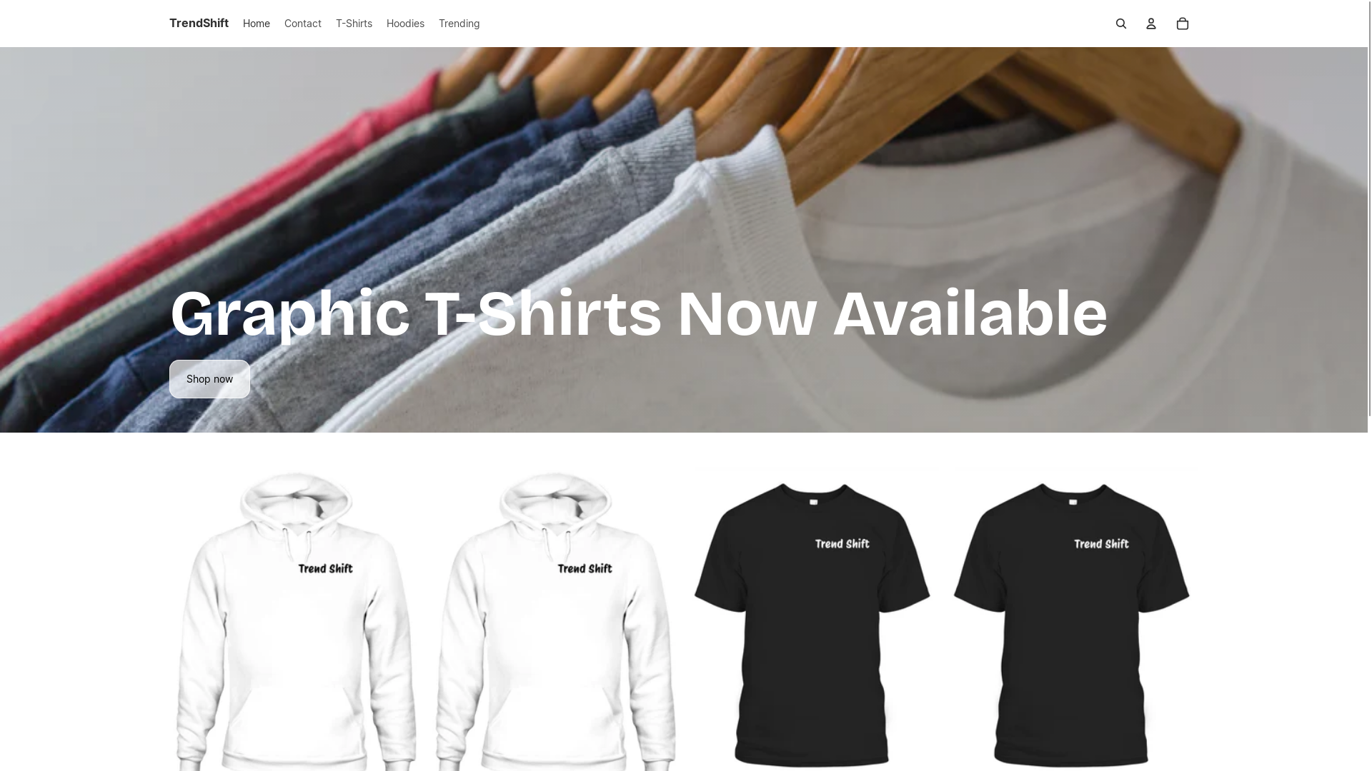 website screenshot of https://trendshifted.shop/