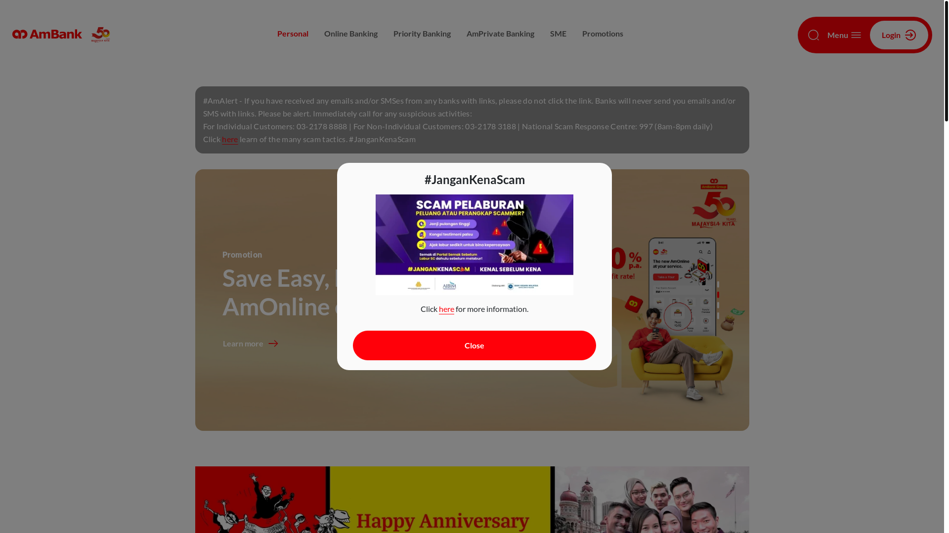 website screenshot of https://ambank.vip/