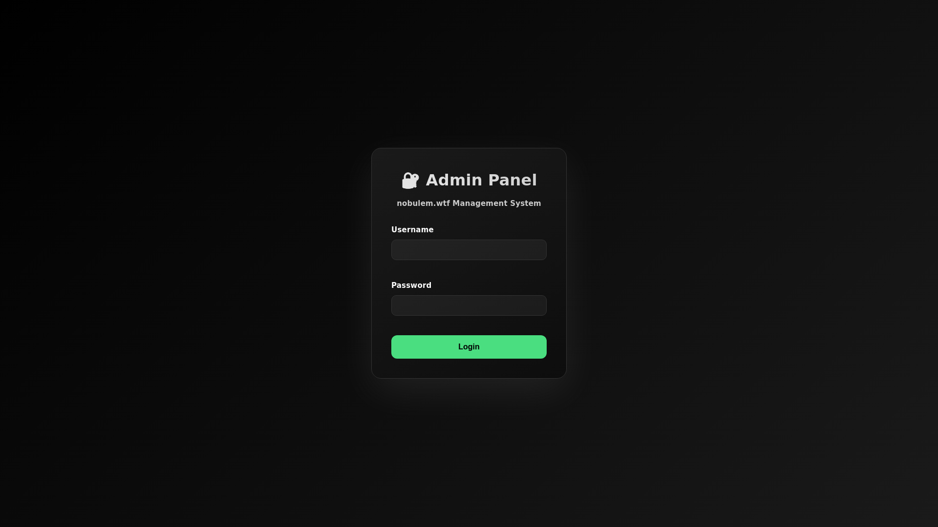 website screenshot of https://adminnobulem.pages.dev/