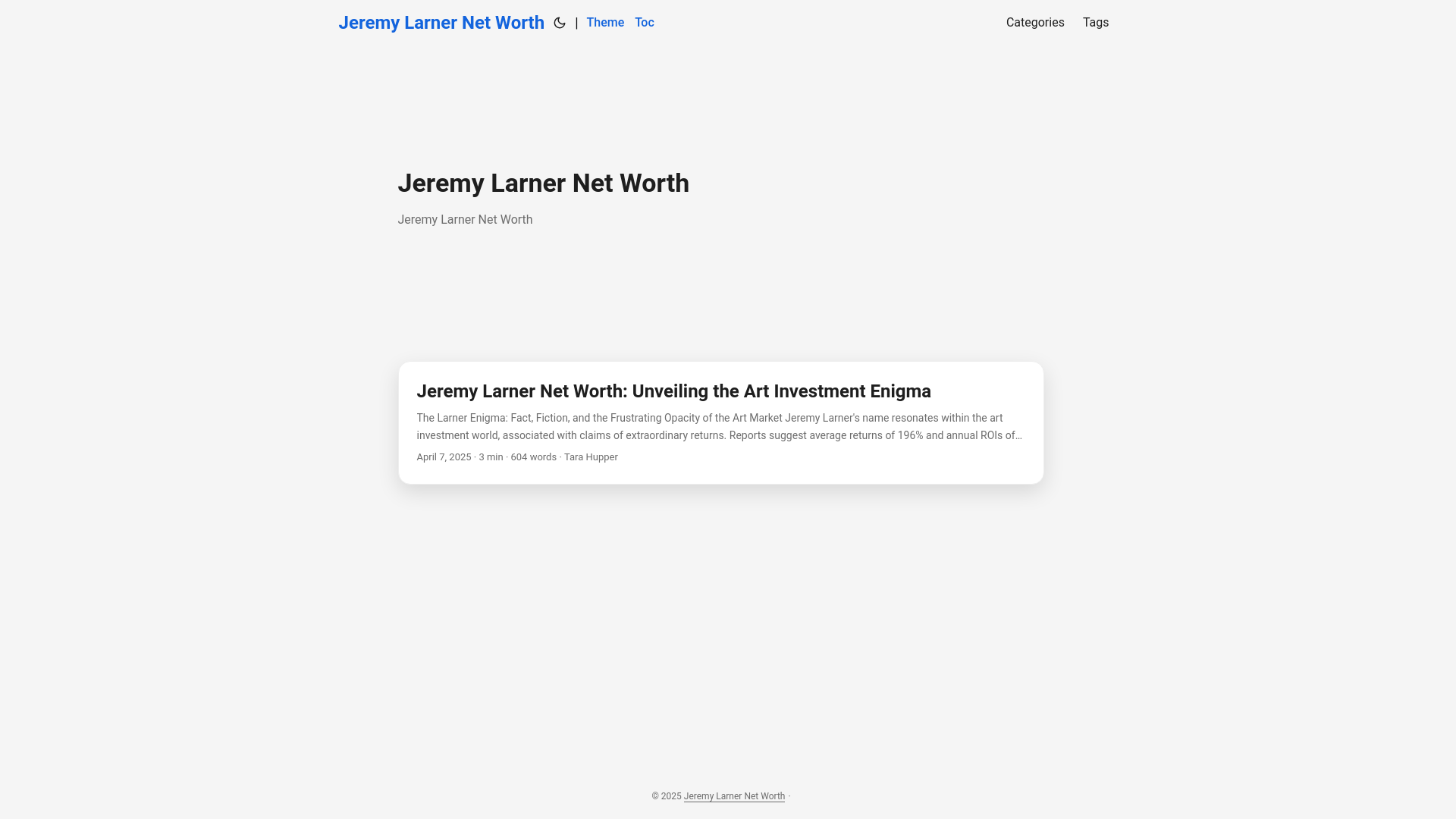 website screenshot of https://jeremy-larner-net-worth.pages.dev/