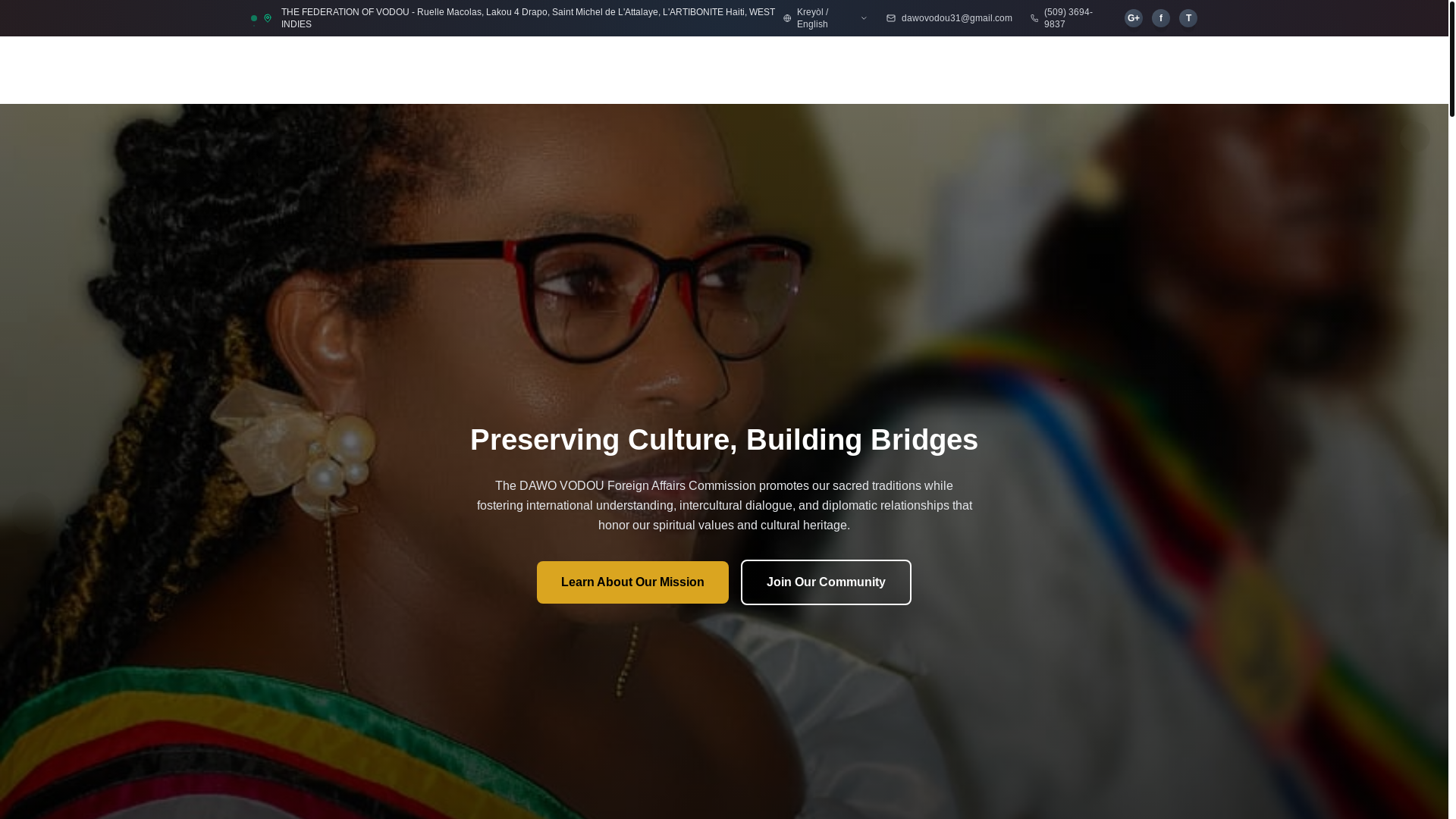 website screenshot of https://federationdawovodou.org/