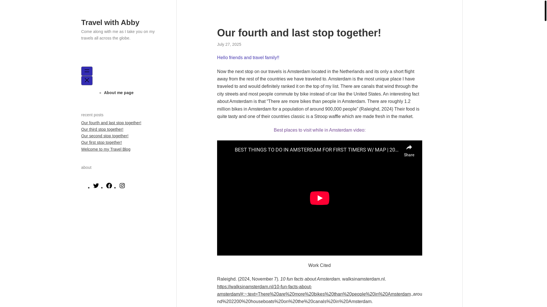 website screenshot of https://travelwithabby.blog/