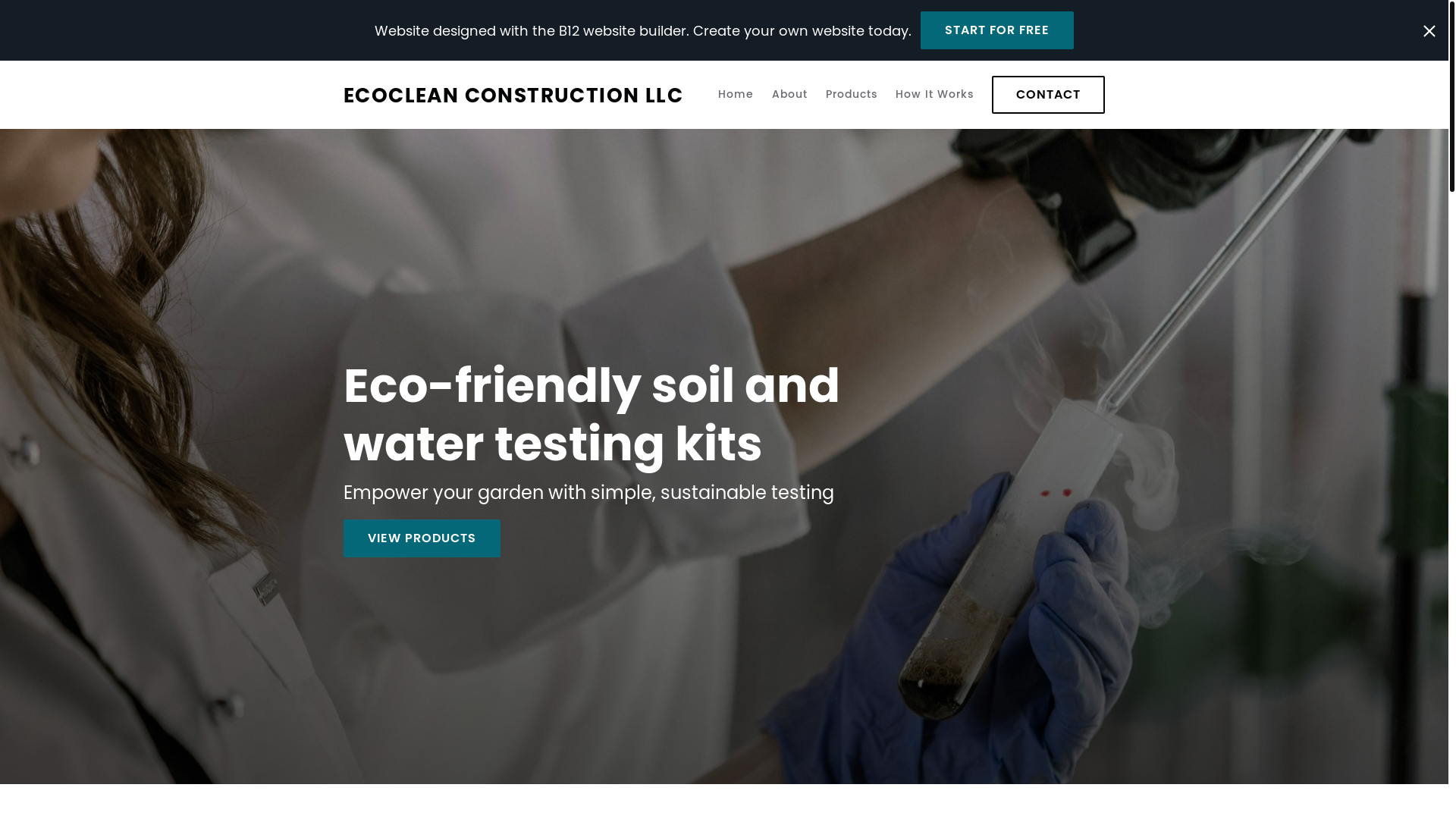 website screenshot of https://ecocleanconstructions.com/