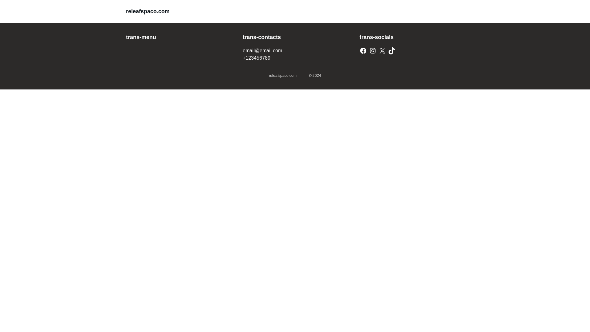 website screenshot of https://releafspaco.com/