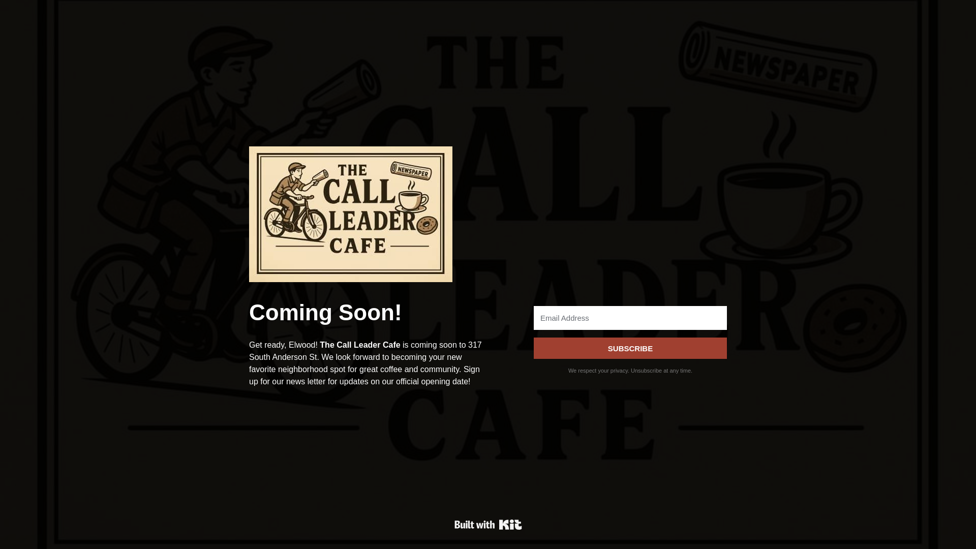 website screenshot of https://callleadercafe.com/