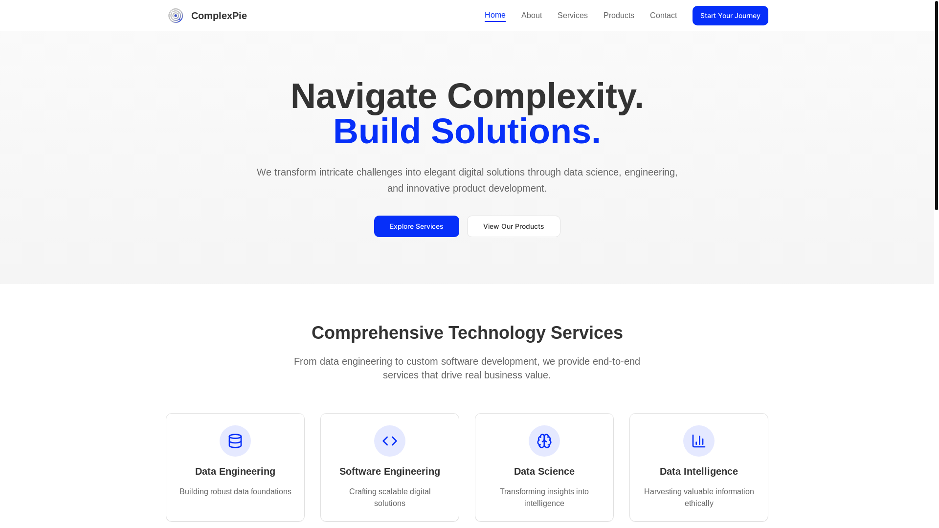 website screenshot of https://complexpie-tech-site.pages.dev/