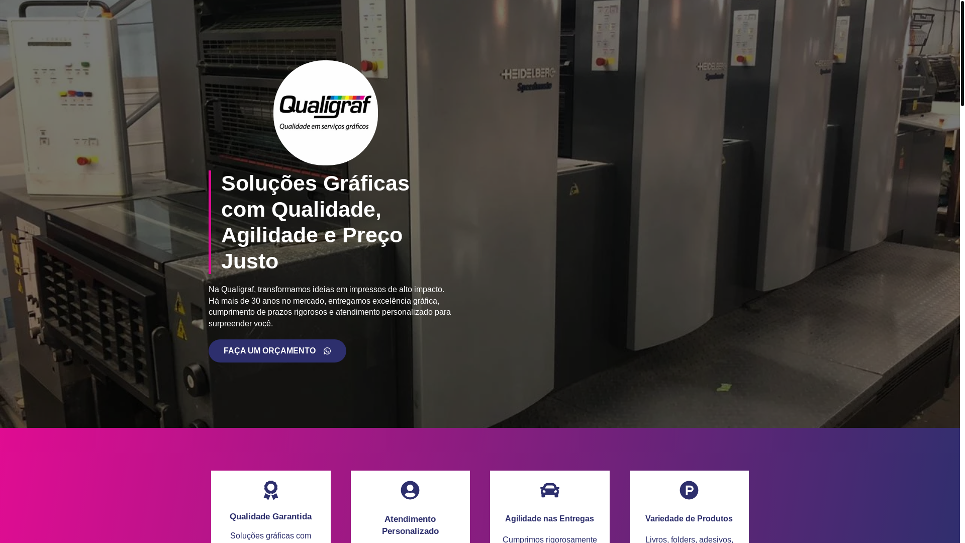 website screenshot of https://qualigrafsalvador.com/
