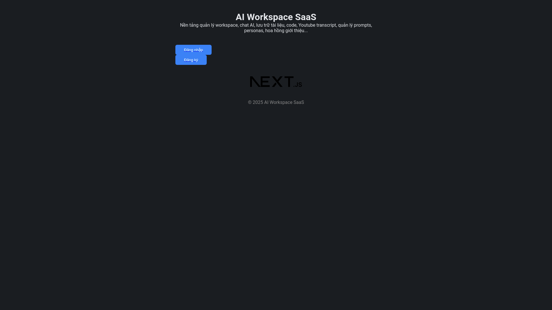 website screenshot of https://ai-workspace-saas.pages.dev/