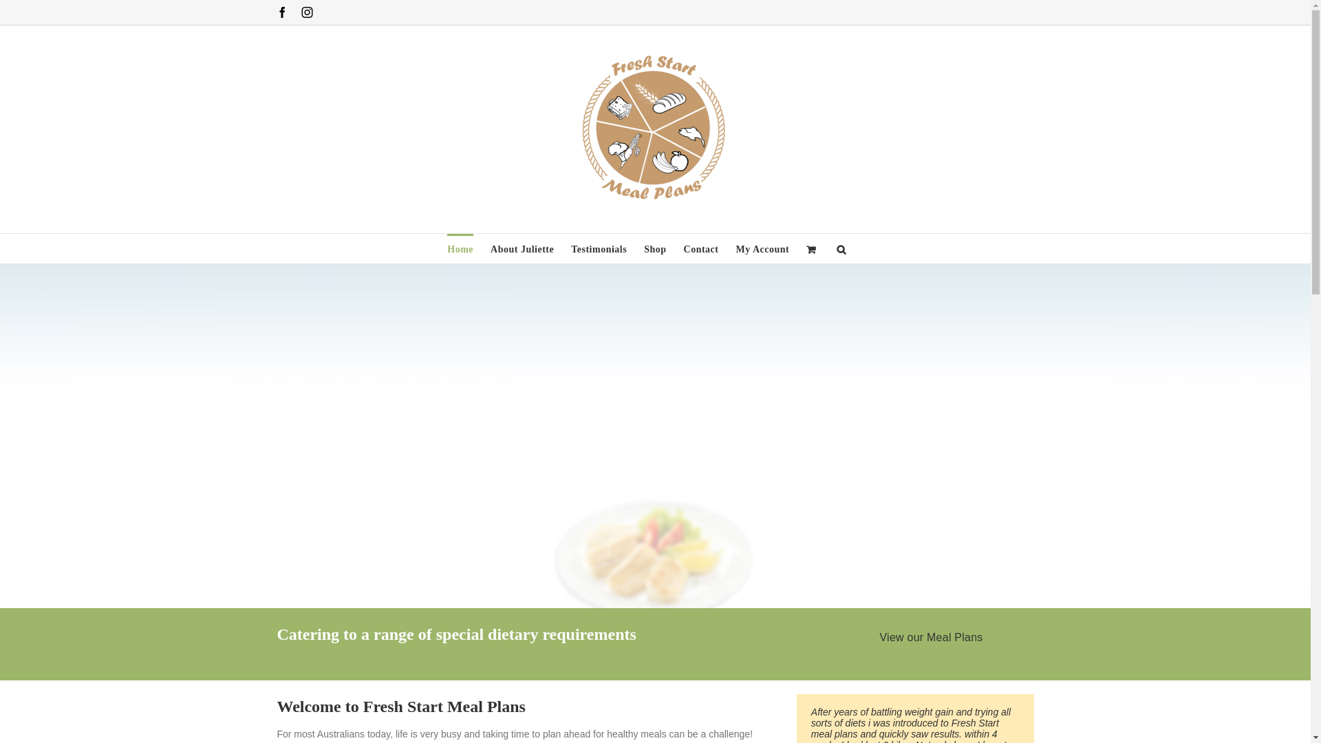 website screenshot of https://freshstartmealplans.online/