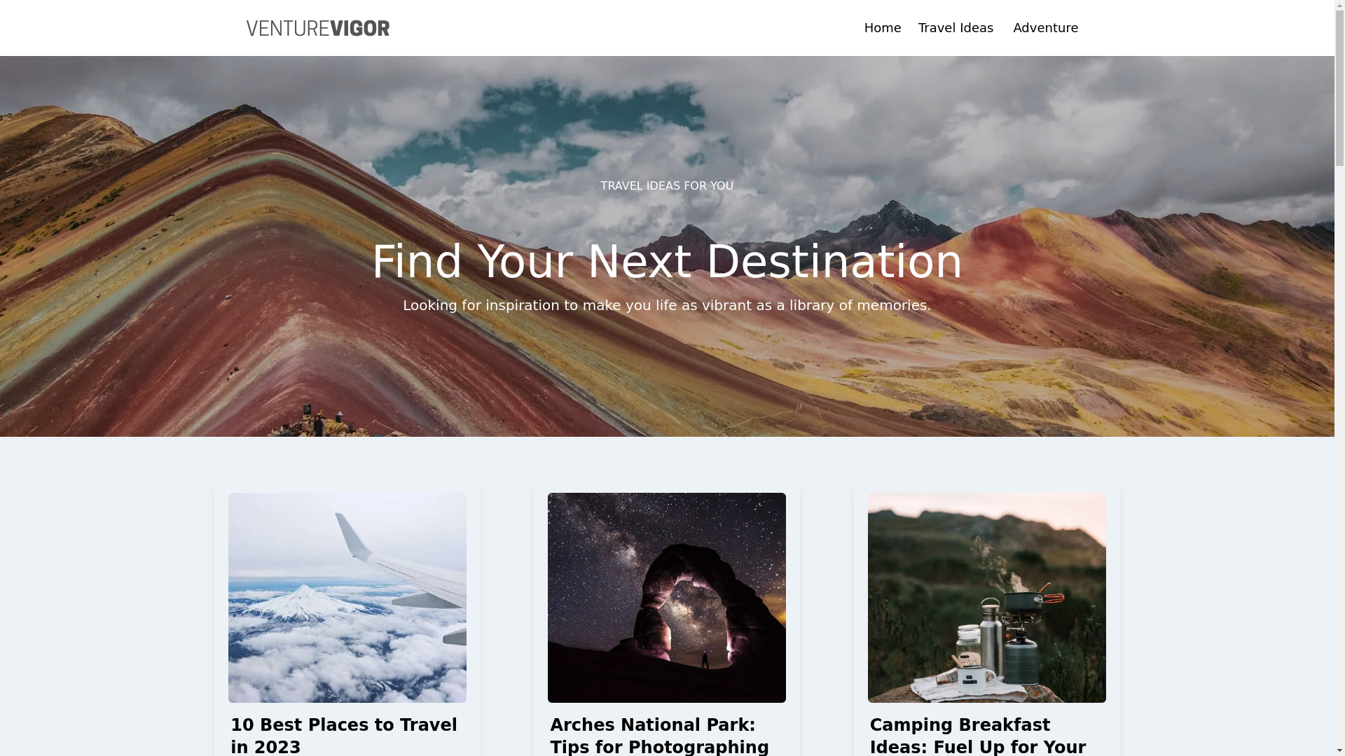 website screenshot of https://venturevigor.pages.dev/
