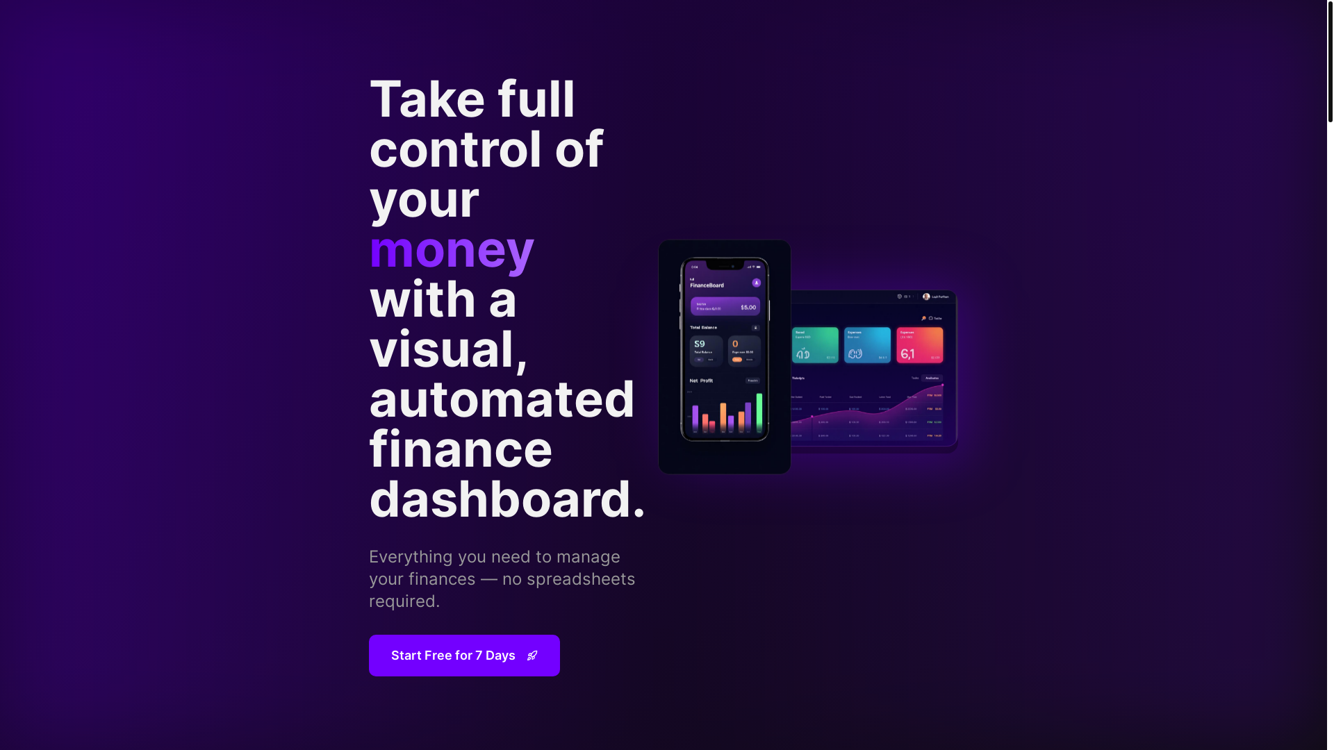 website screenshot of https://financeboard.site/