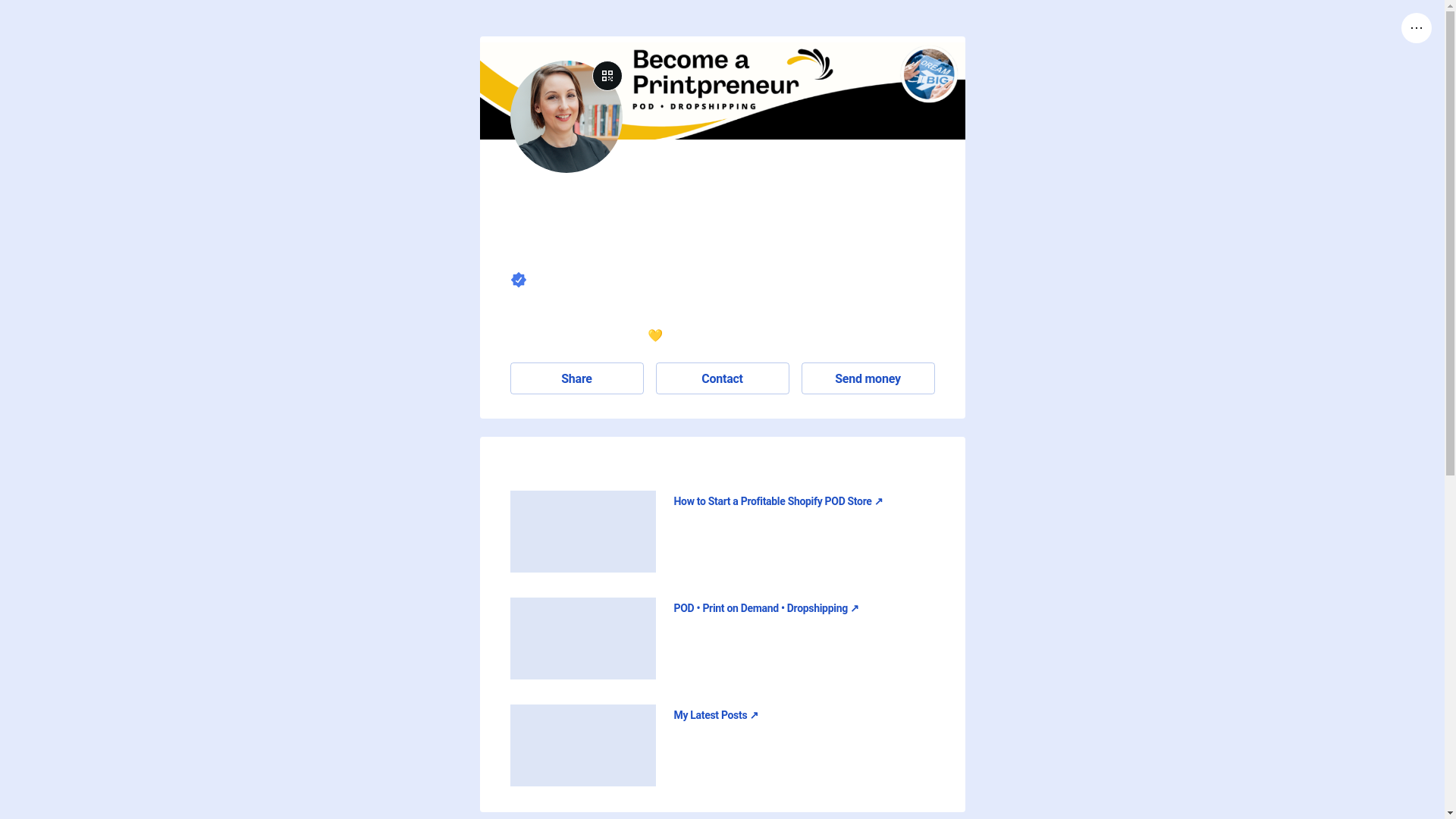 website screenshot of https://danivirella.bio/