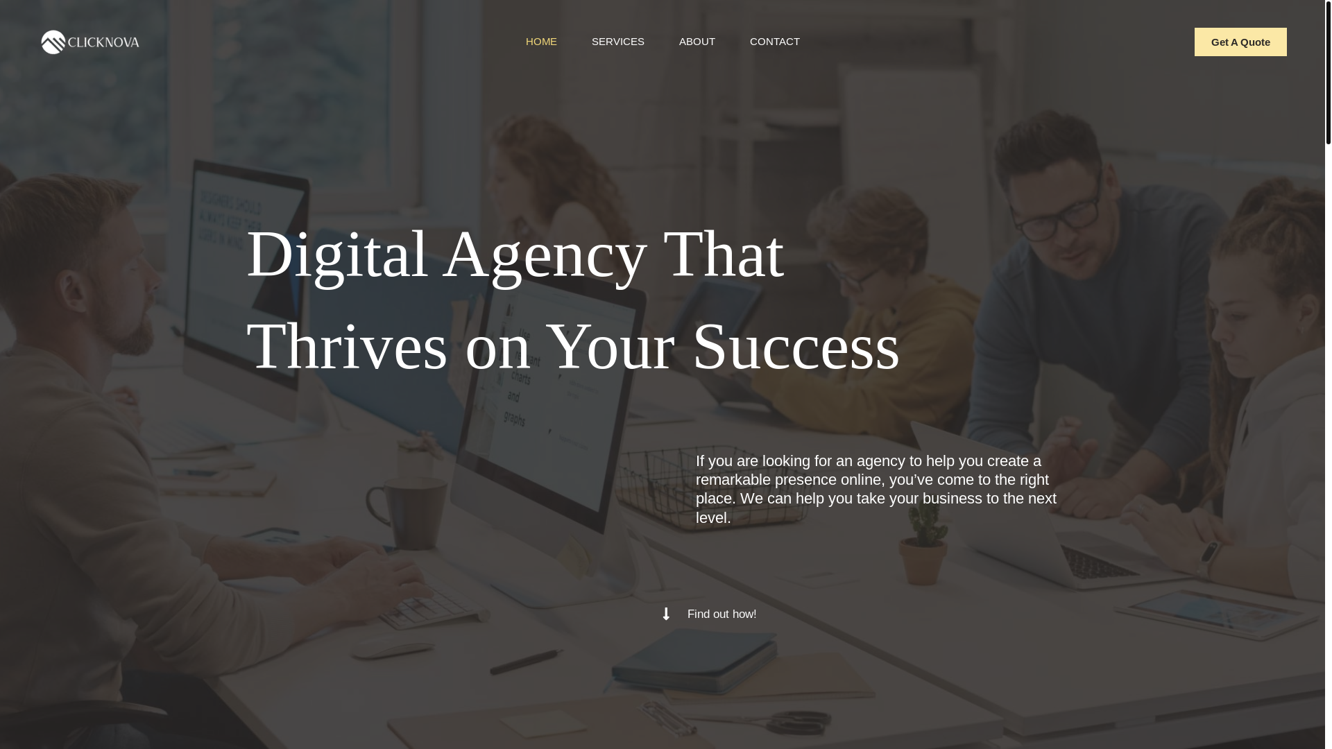 website screenshot of https://clicknova.agency/